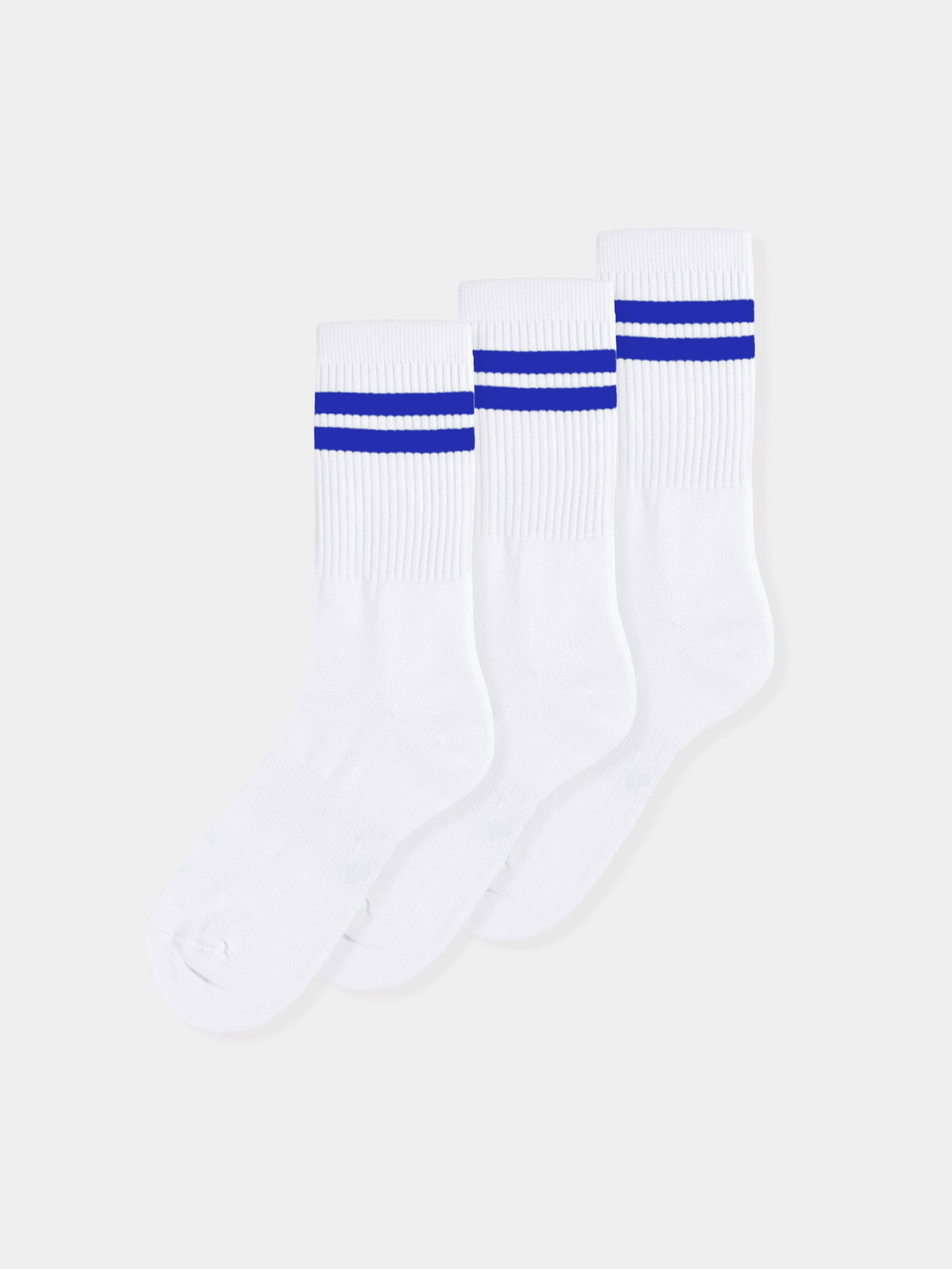 Andi sports sock 3-pack white/electric blue 39-42