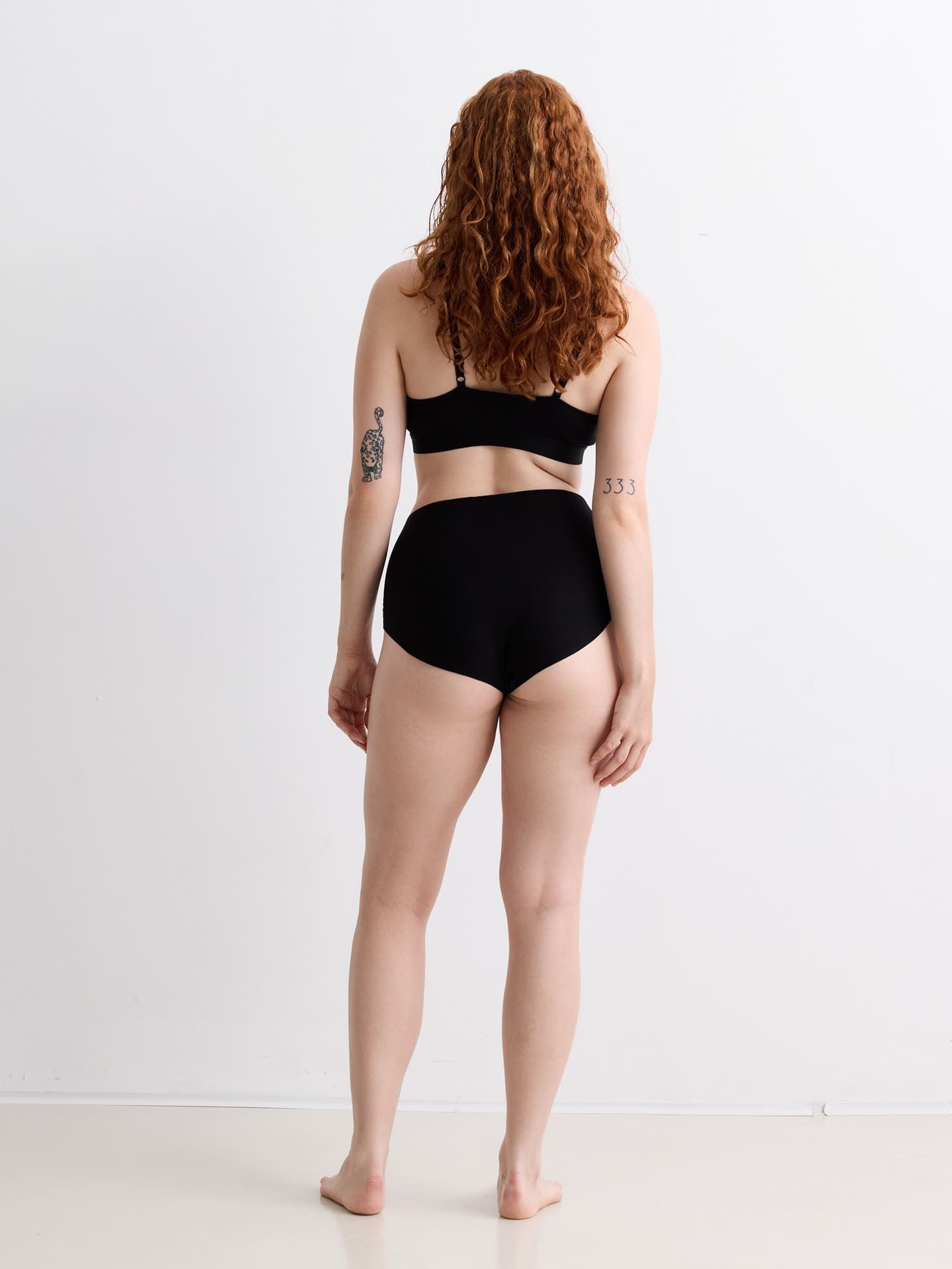 Casual Cotton High Waist Slip schwarz XS