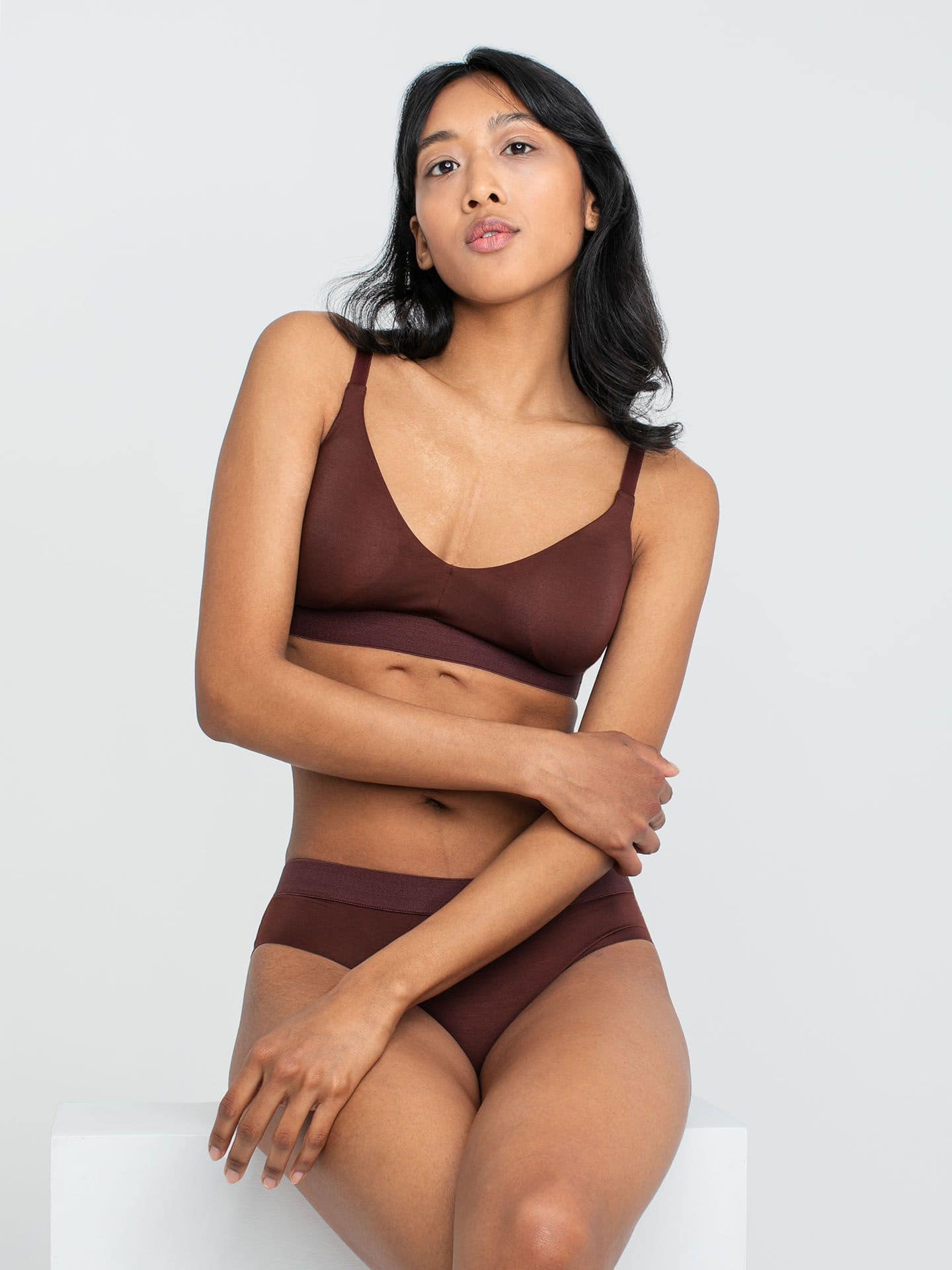 Smooth Seam Bralette mit removable Cups umbra XS
