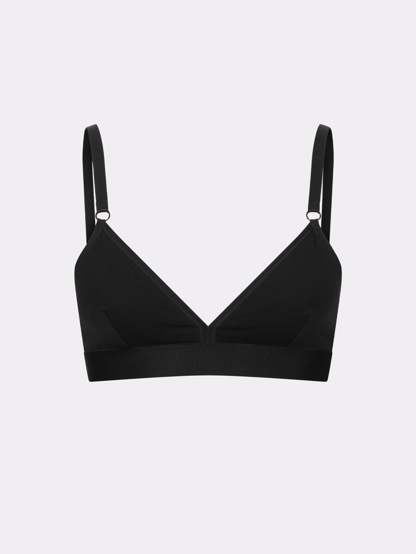 Casual Cotton Triangel Bralette black XL