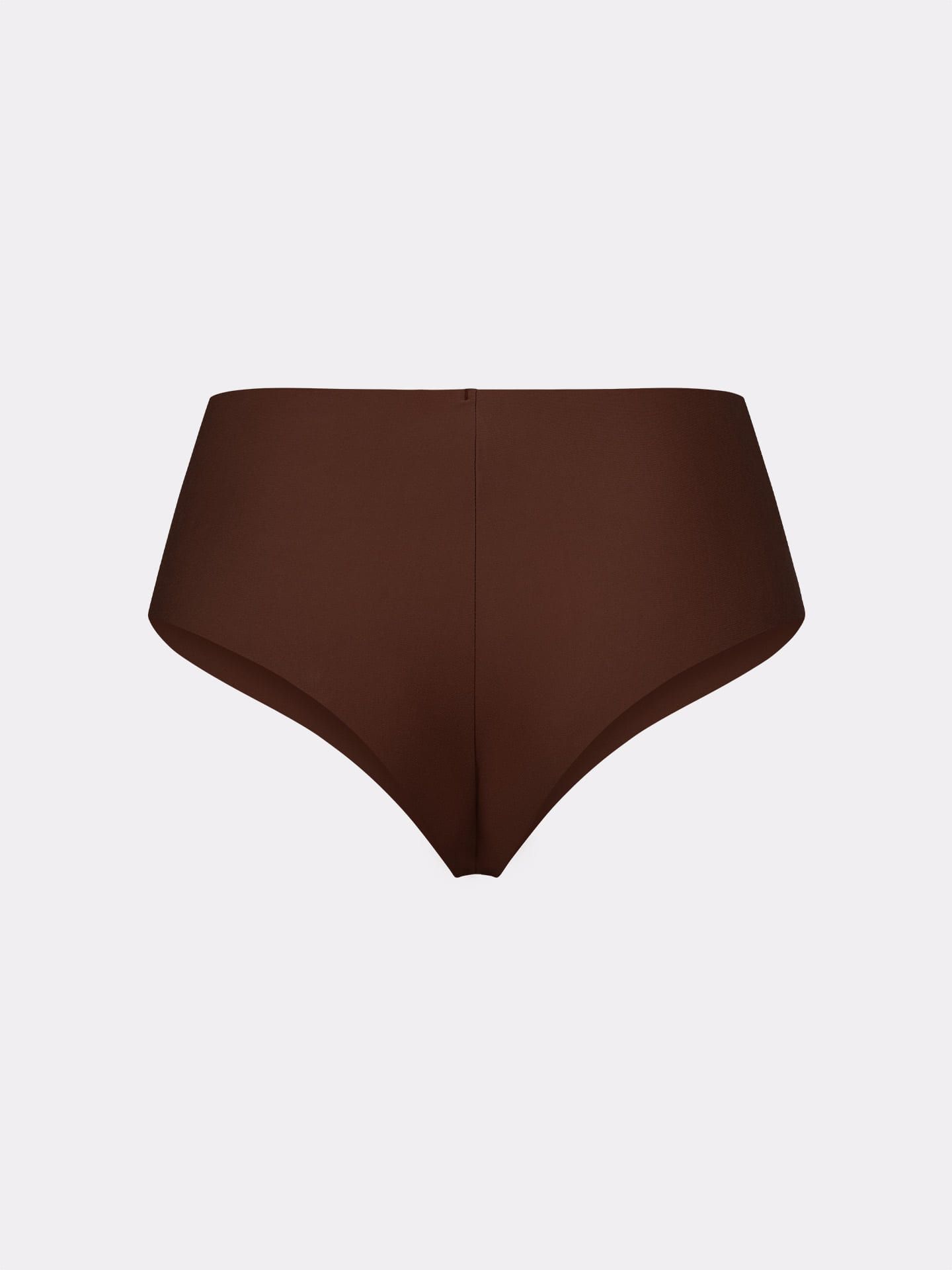 Casual Cotton High Waist Brazil Thong umber M