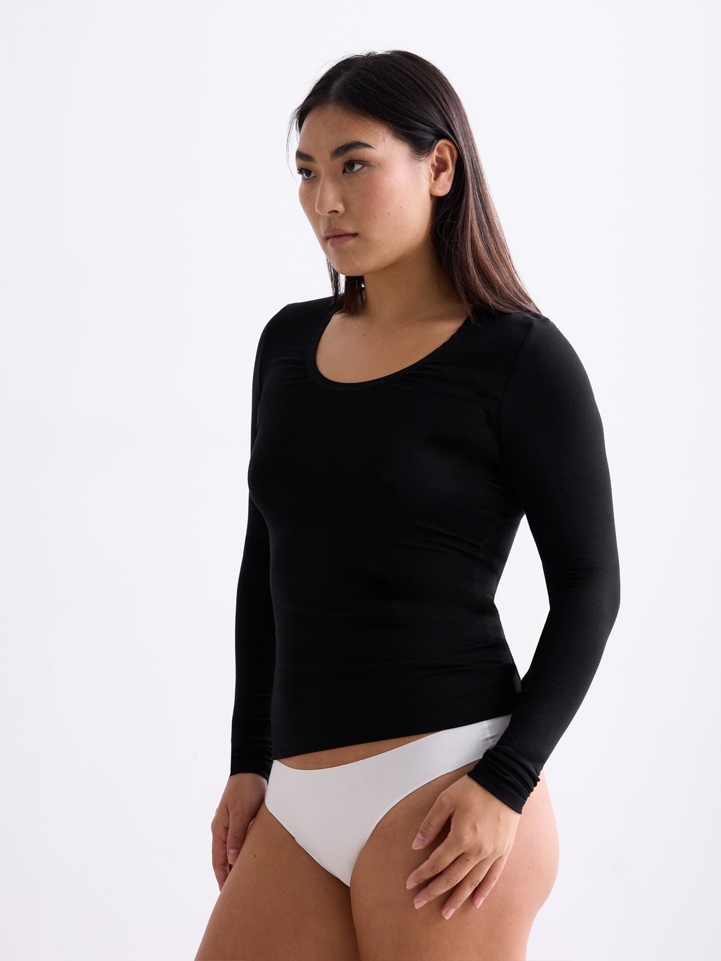 Light Touch Ballet Neck Longsleevet black 38