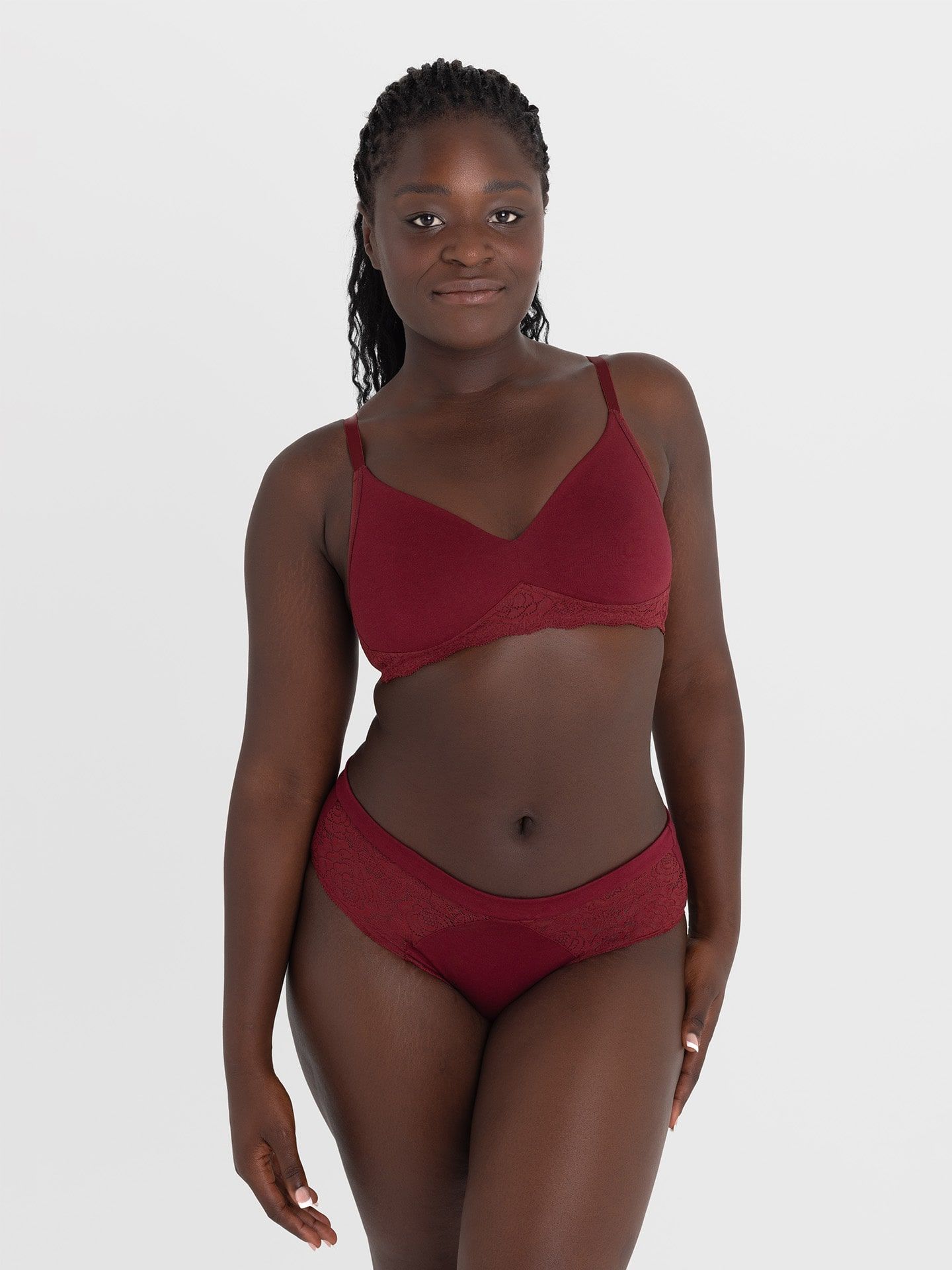 Elisabeth BH gemouldet weinrot 75B