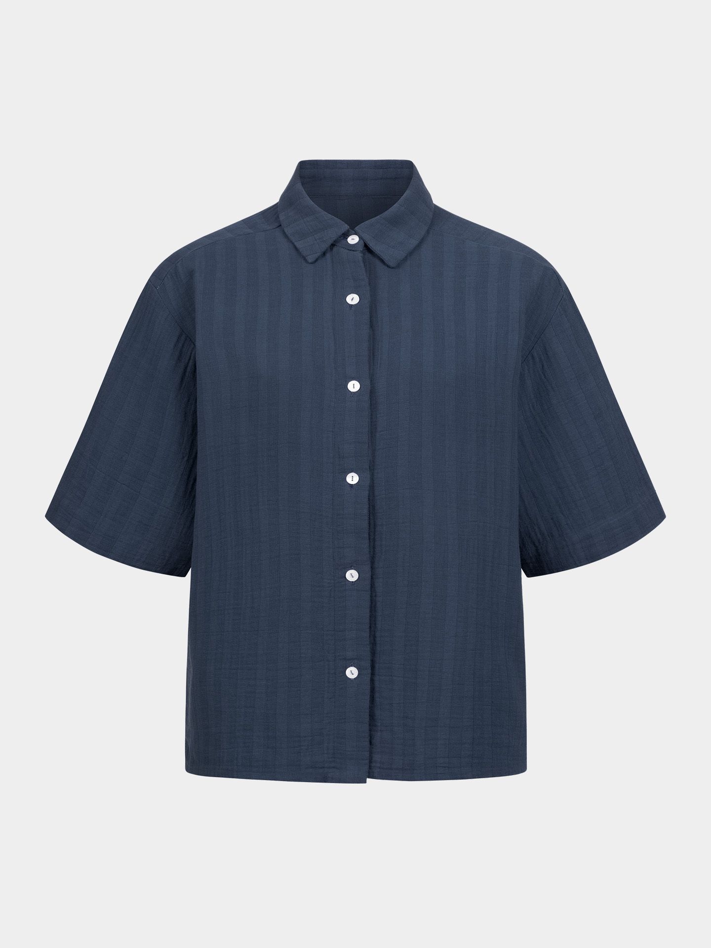 Simply Cotton Kurzarmhemd mitternachtblau L