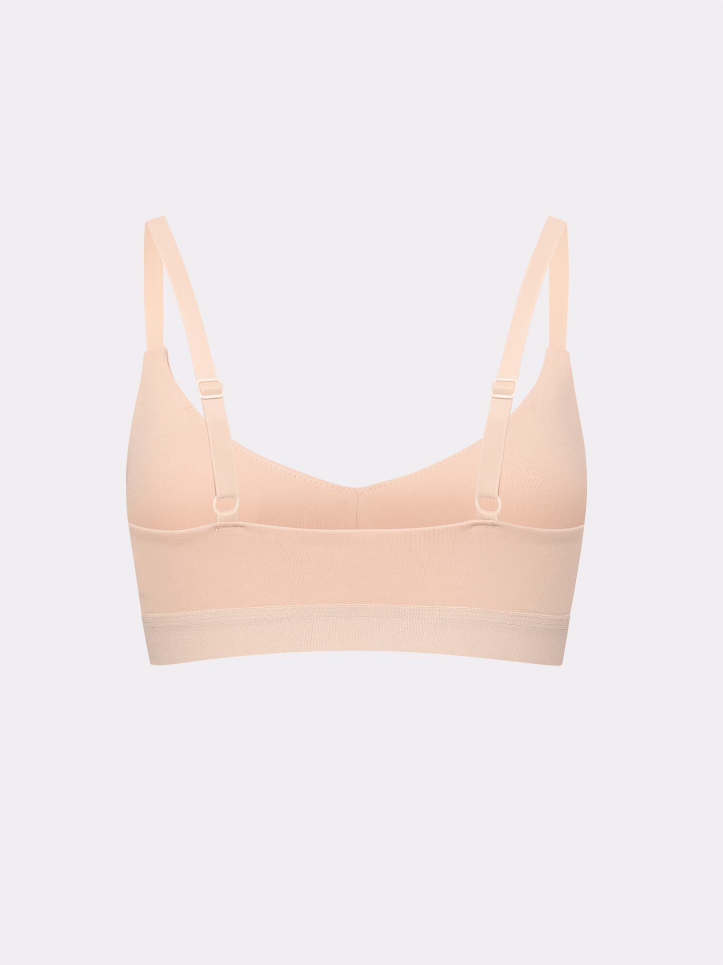 Casual Cotton Bralette with removable Pads clay M