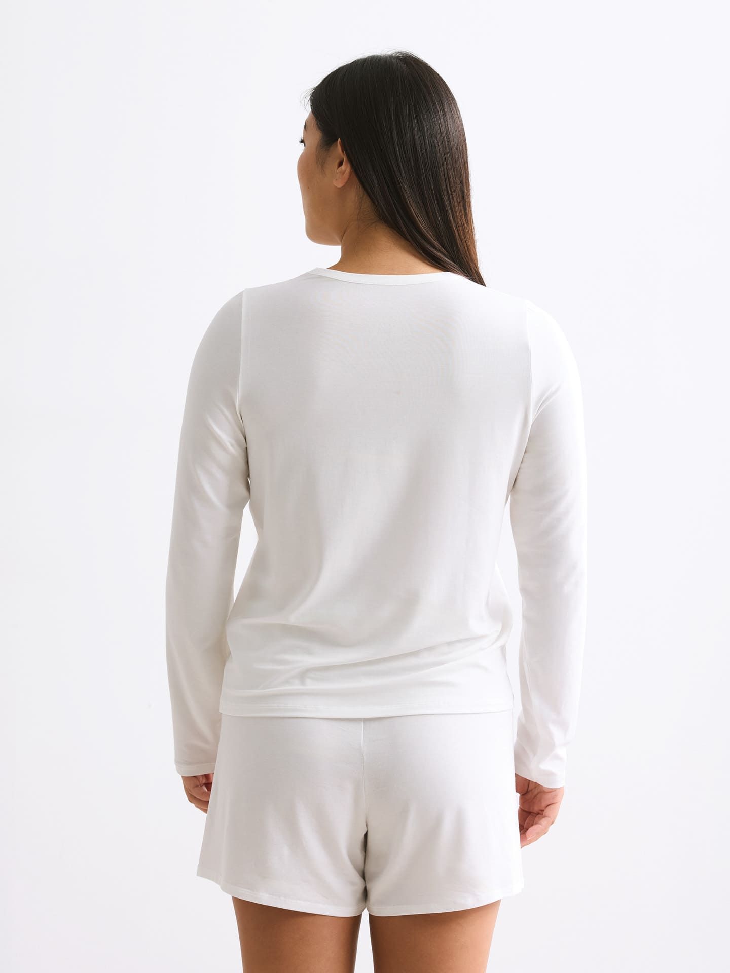 Light Touch lockeres Langarmshirt ecru 36