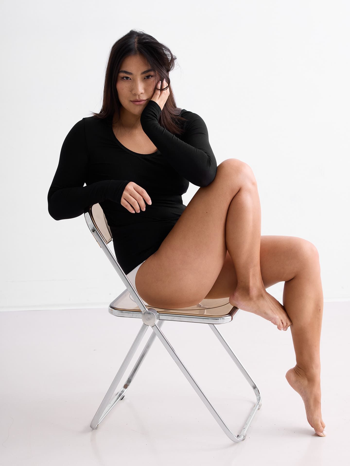 Light Touch Ballet Neck Longsleevet black 38