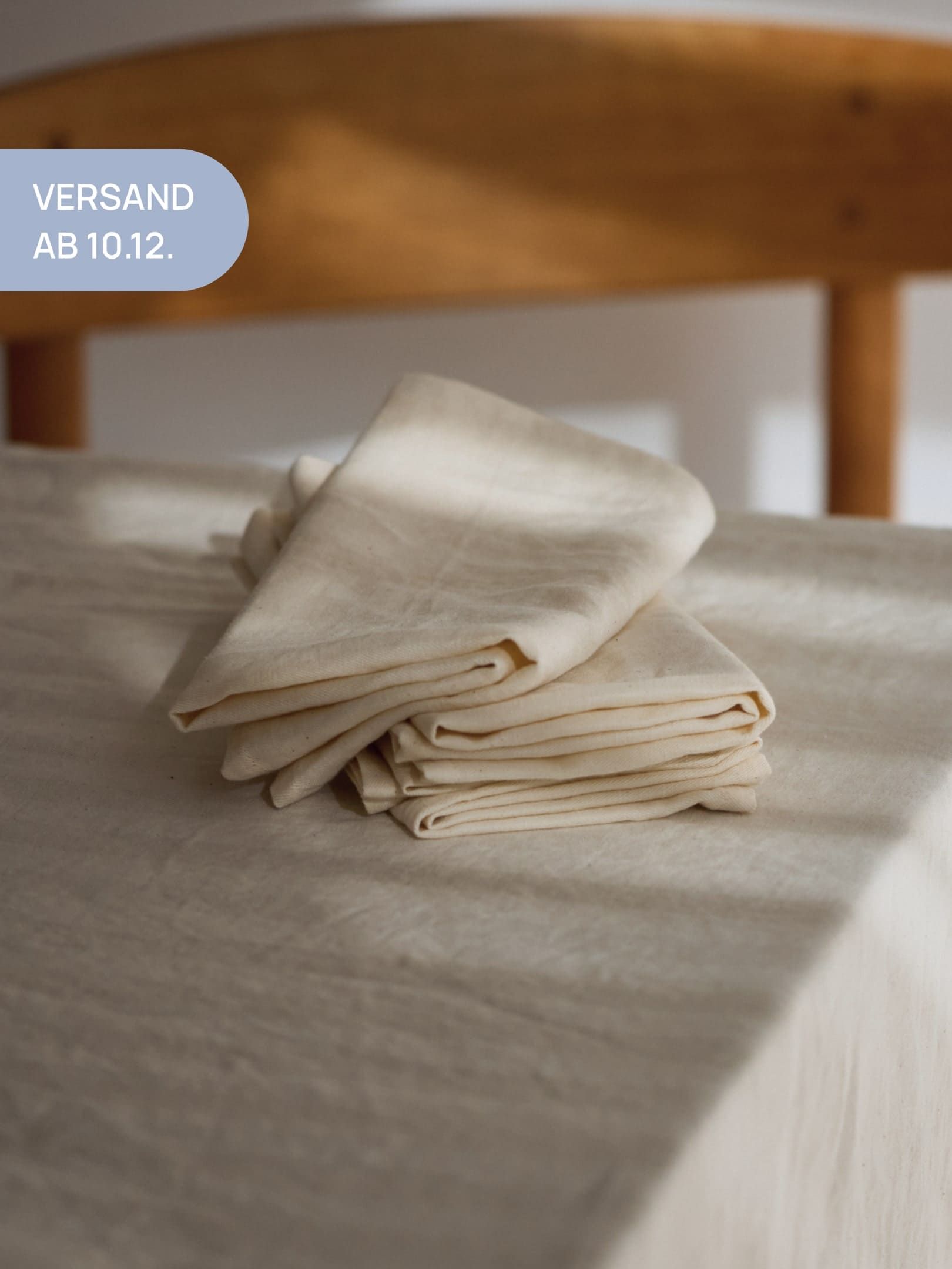 onomao x erlich textil Stoffservietten im 4er Pack natur 45x45