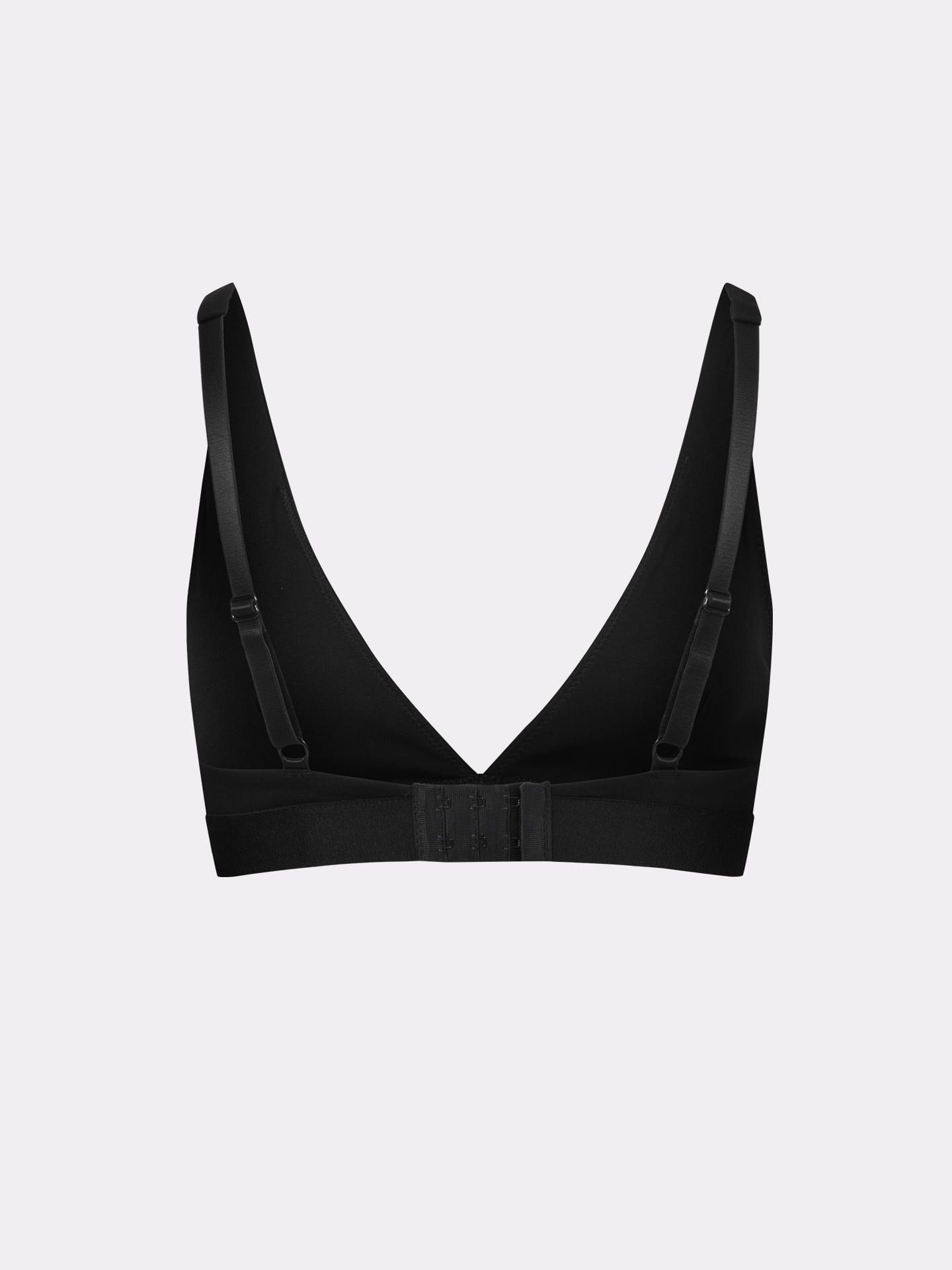 Casual Cotton Plunge Bra black M