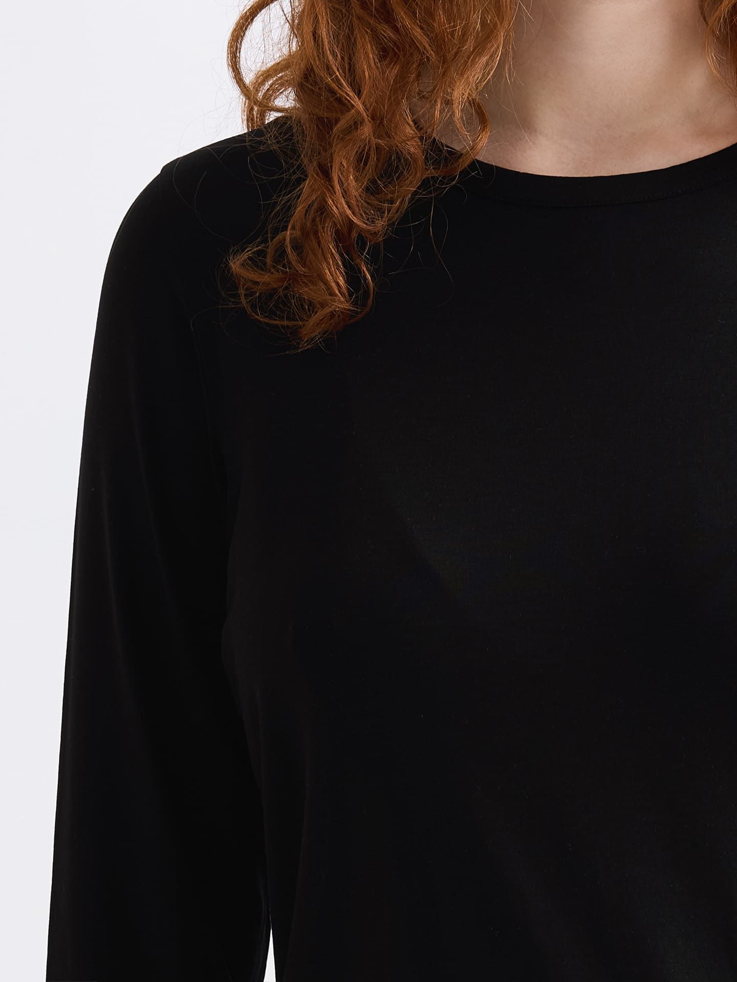 Light Touch lockeres Langarmshirt schwarz 40