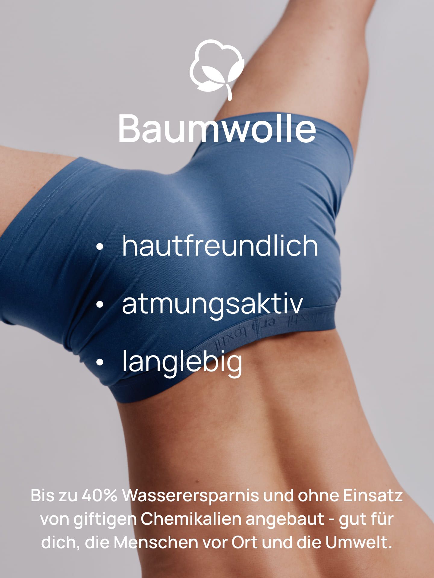 Casual Cotton Boxers steingrau L