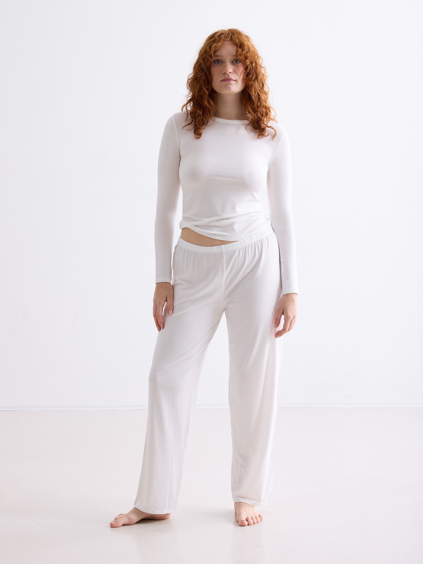 Light Touch Long Sleep Pants ecru 34