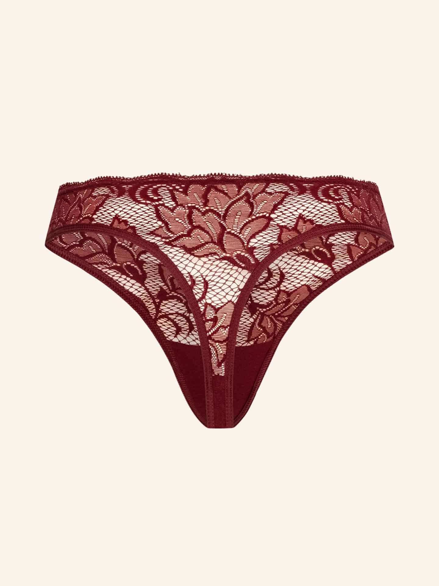 Emilia thong lace wine red 46