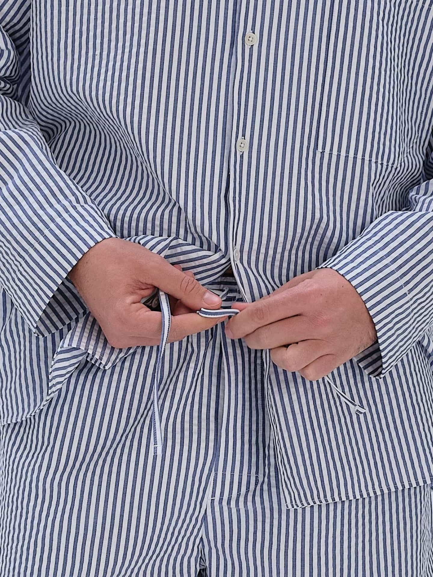 Avonté Pyjama Shorts classic blue stripe Nightwear Size L