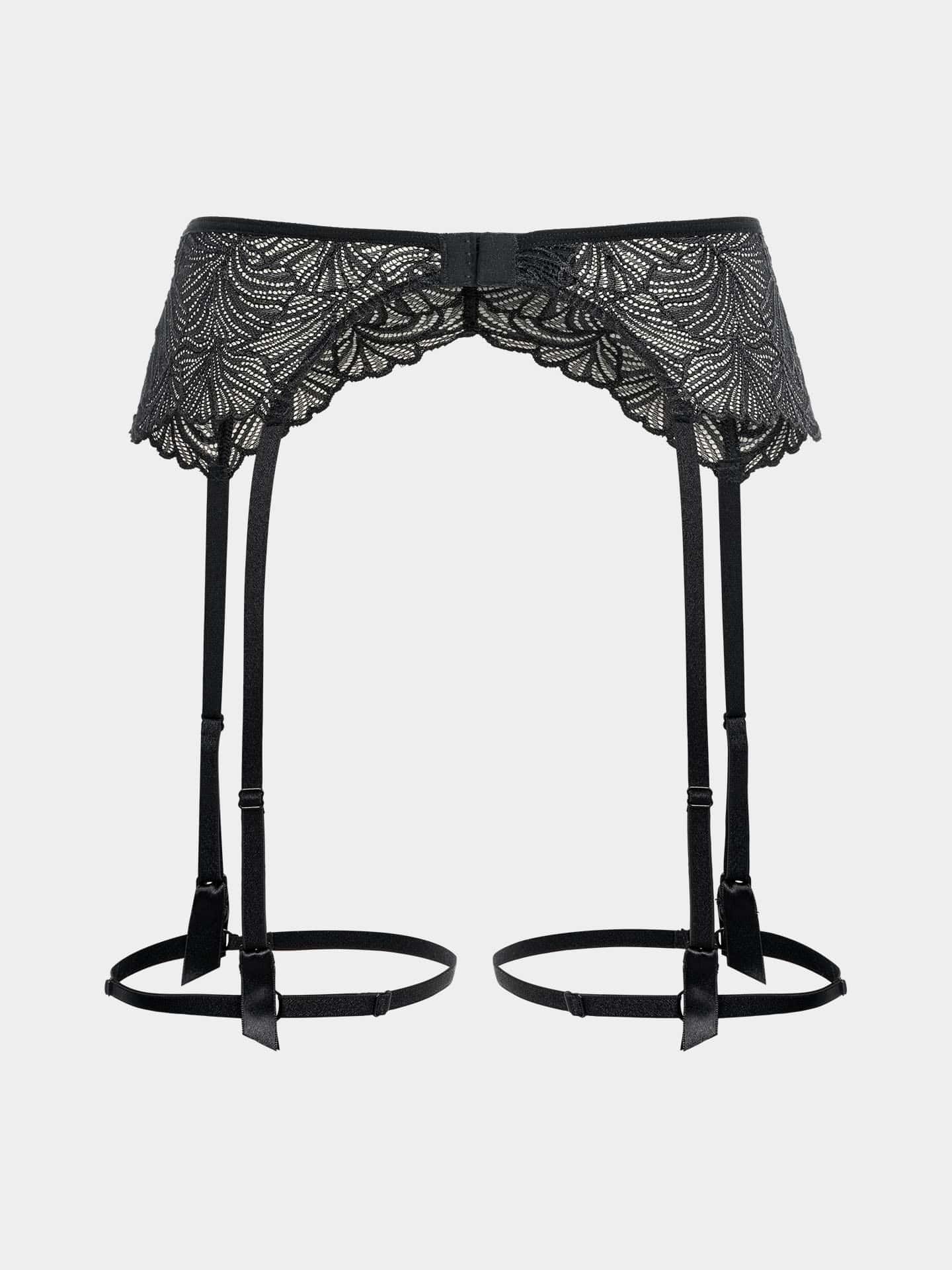 Fluid Lace Suspender belt black 34