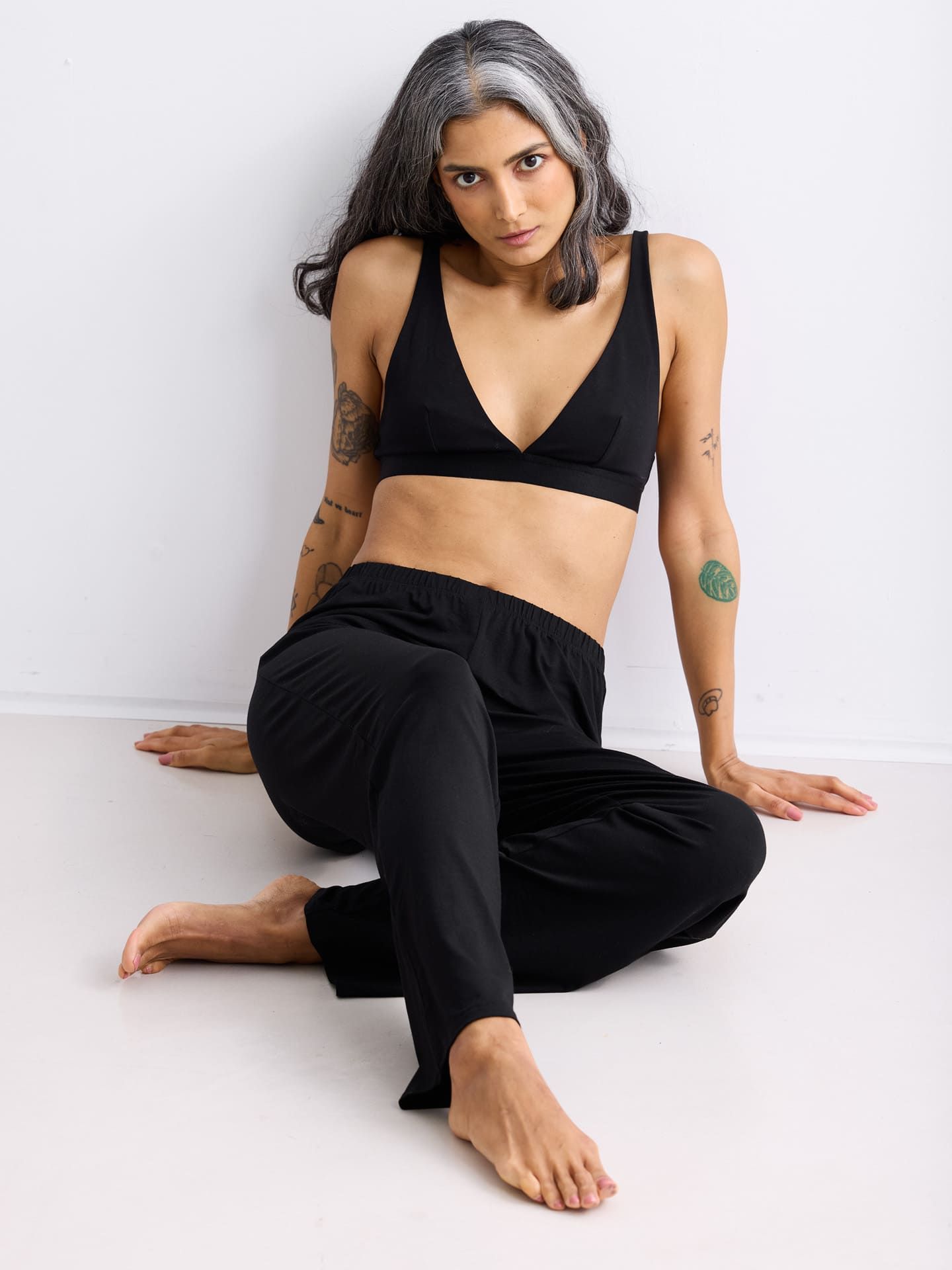 Light Touch Long Sleep Pants black 38