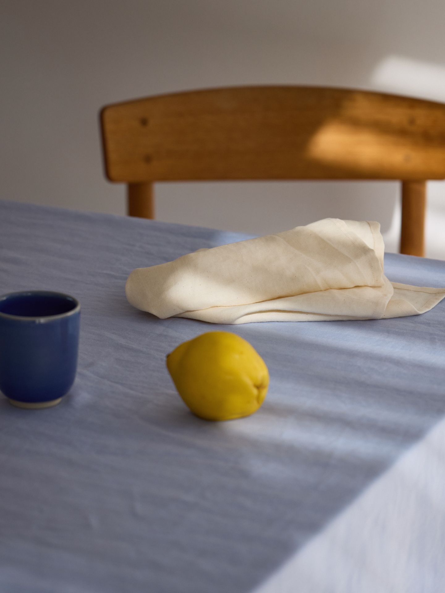 onomao x erlich textil tablecloth soft blue 160x270