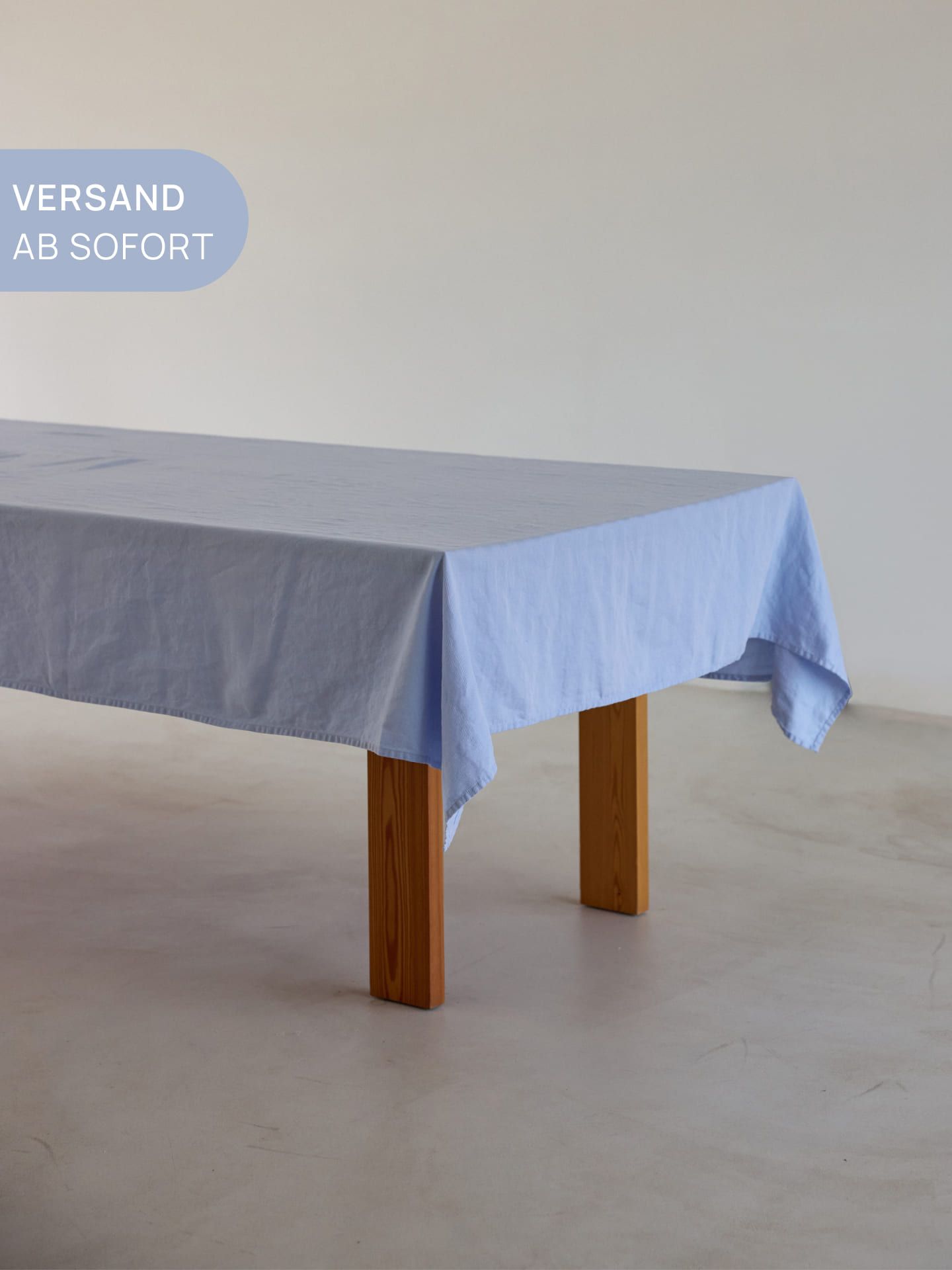 onomao x erlich textil tablecloth soft blue 160x270