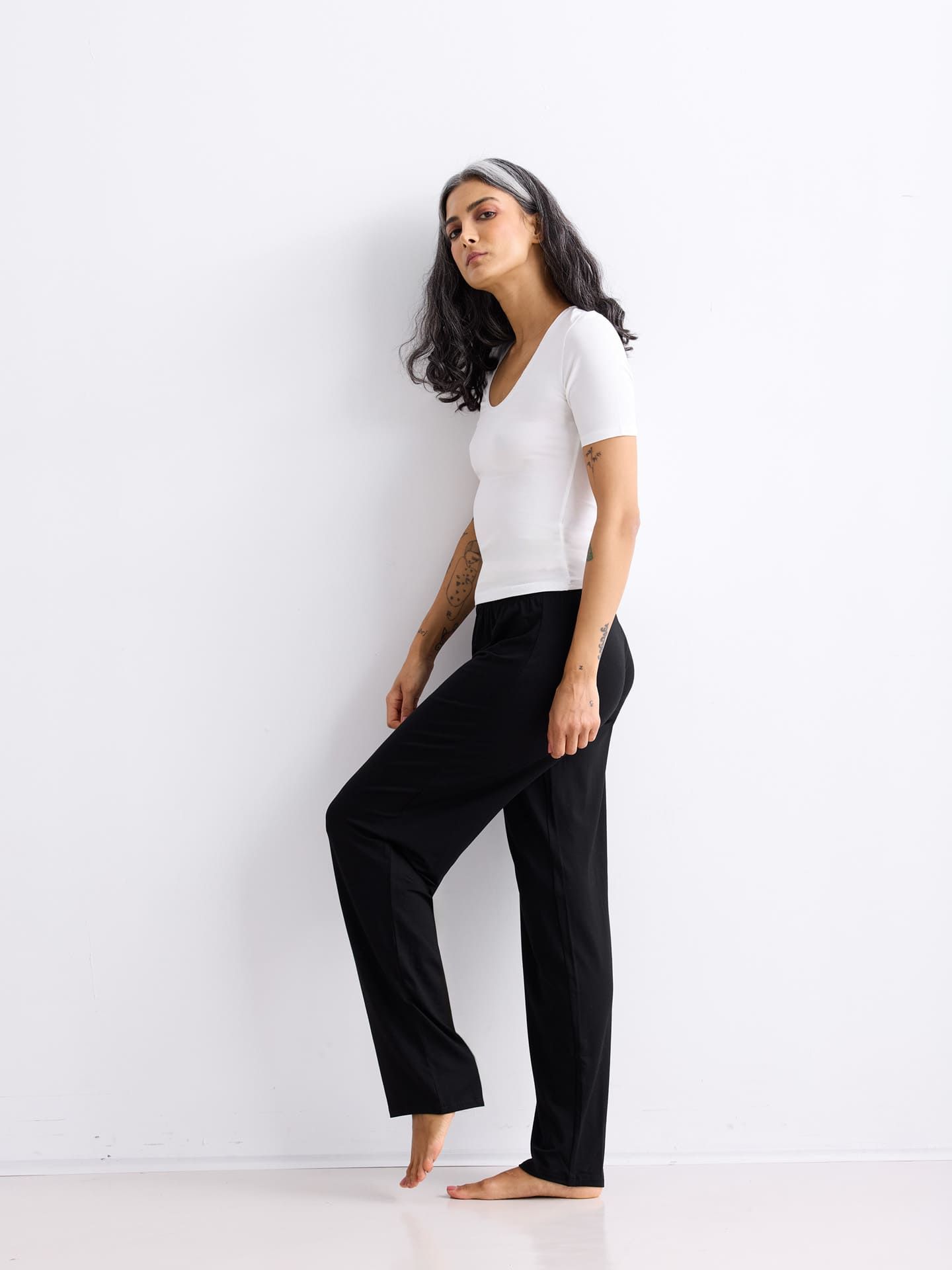 Light Touch Ballet Neck T-Shirt ecru 40