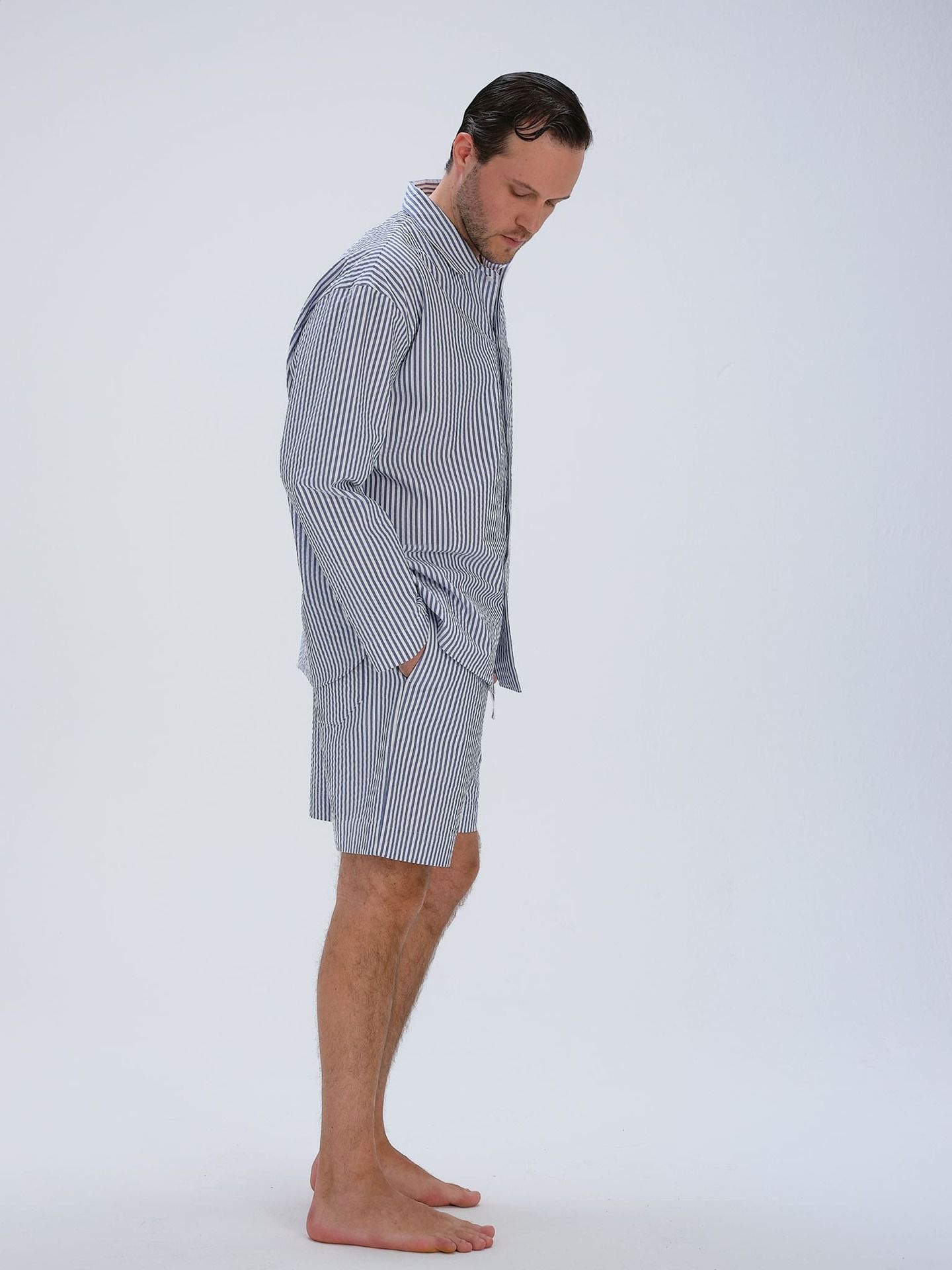 Avonté Pyjama Shorts classic blue stripe Nightwear Size L