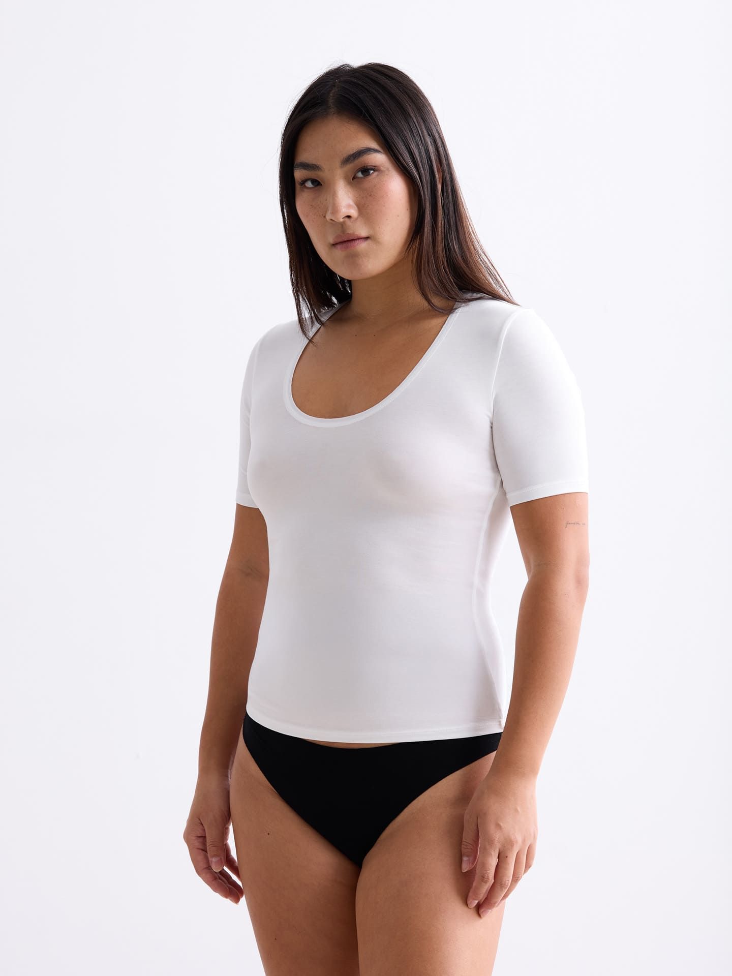Light Touch Ballet Neck T-Shirt ecru 40