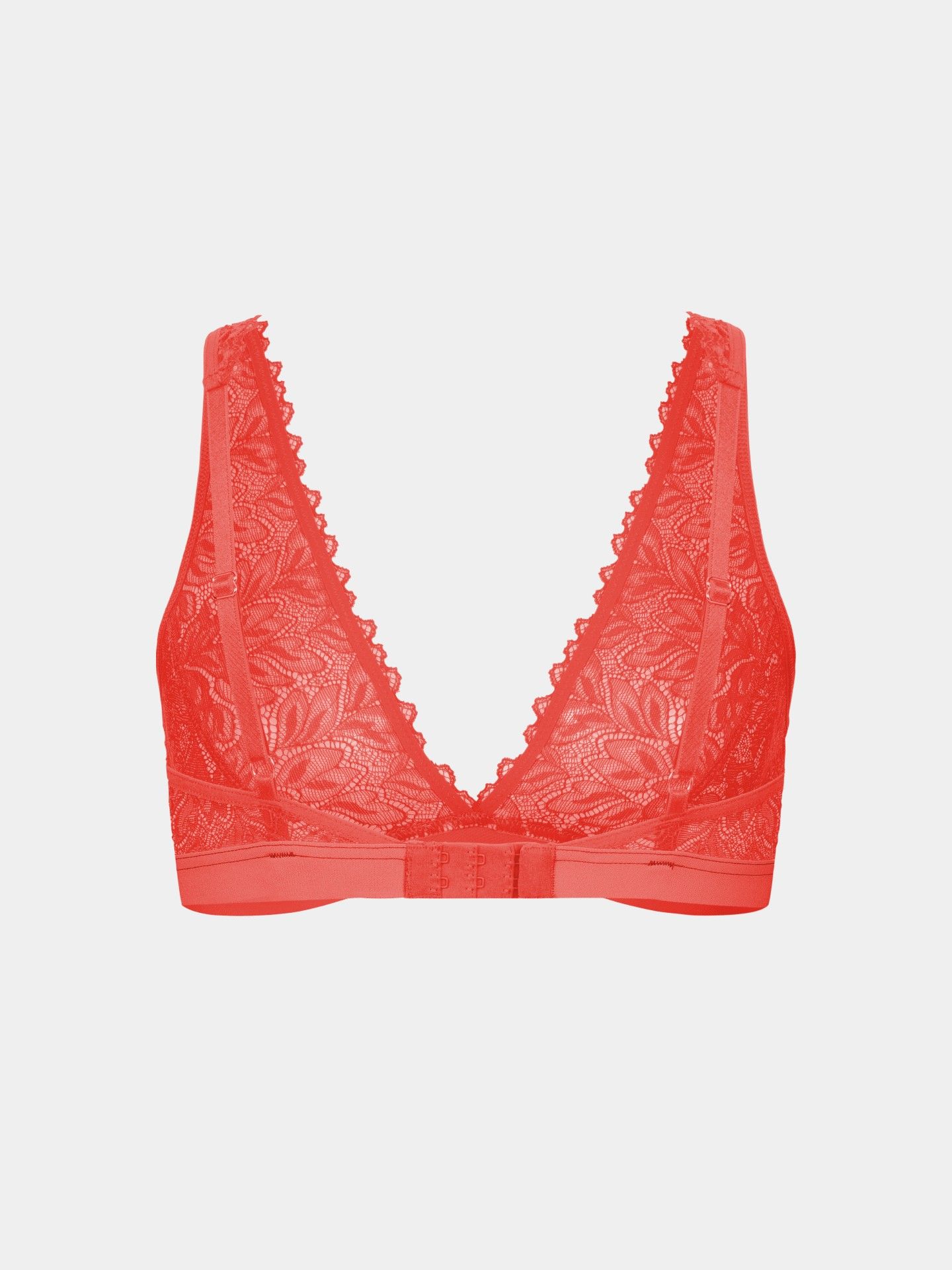 Dreamy Lace Wireless Plunge Bra wild orange 44