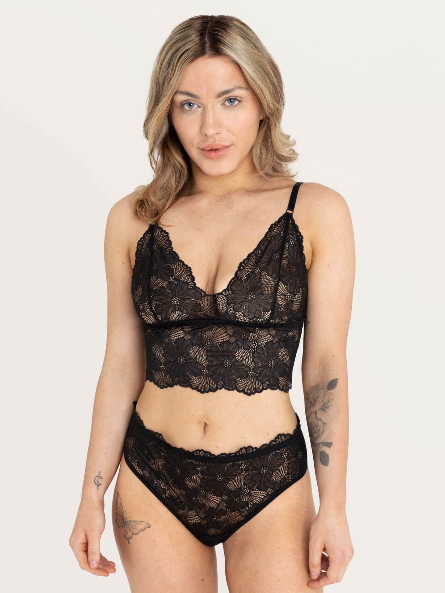 Classy Lace Brazil Slip schwarz  38