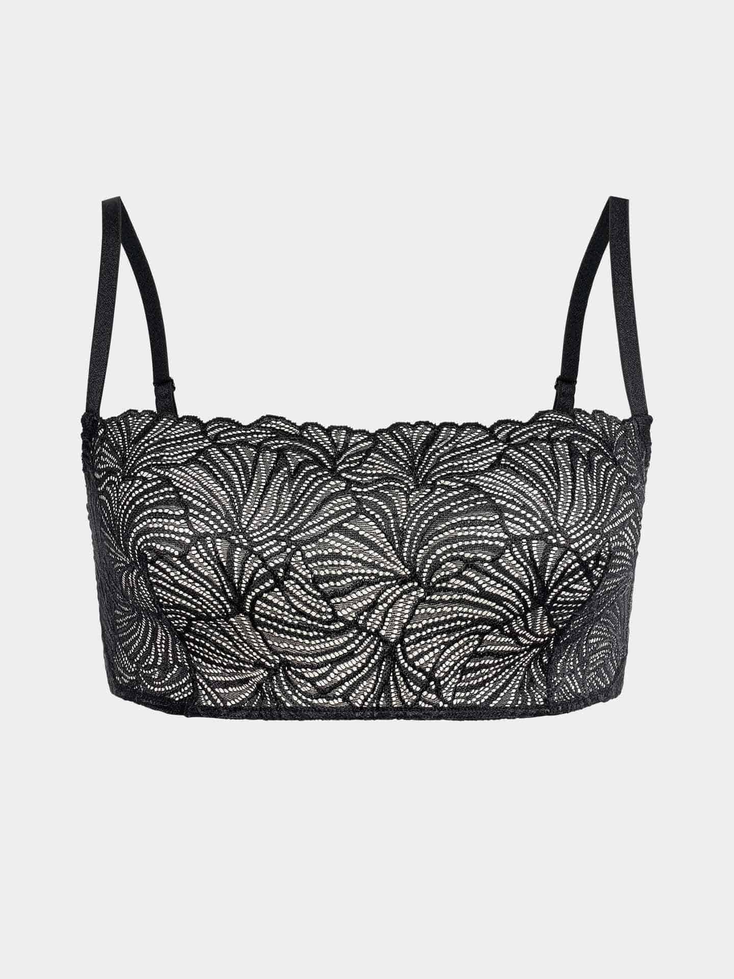 Fluid Lace Bandeau Bralette schwarz 38