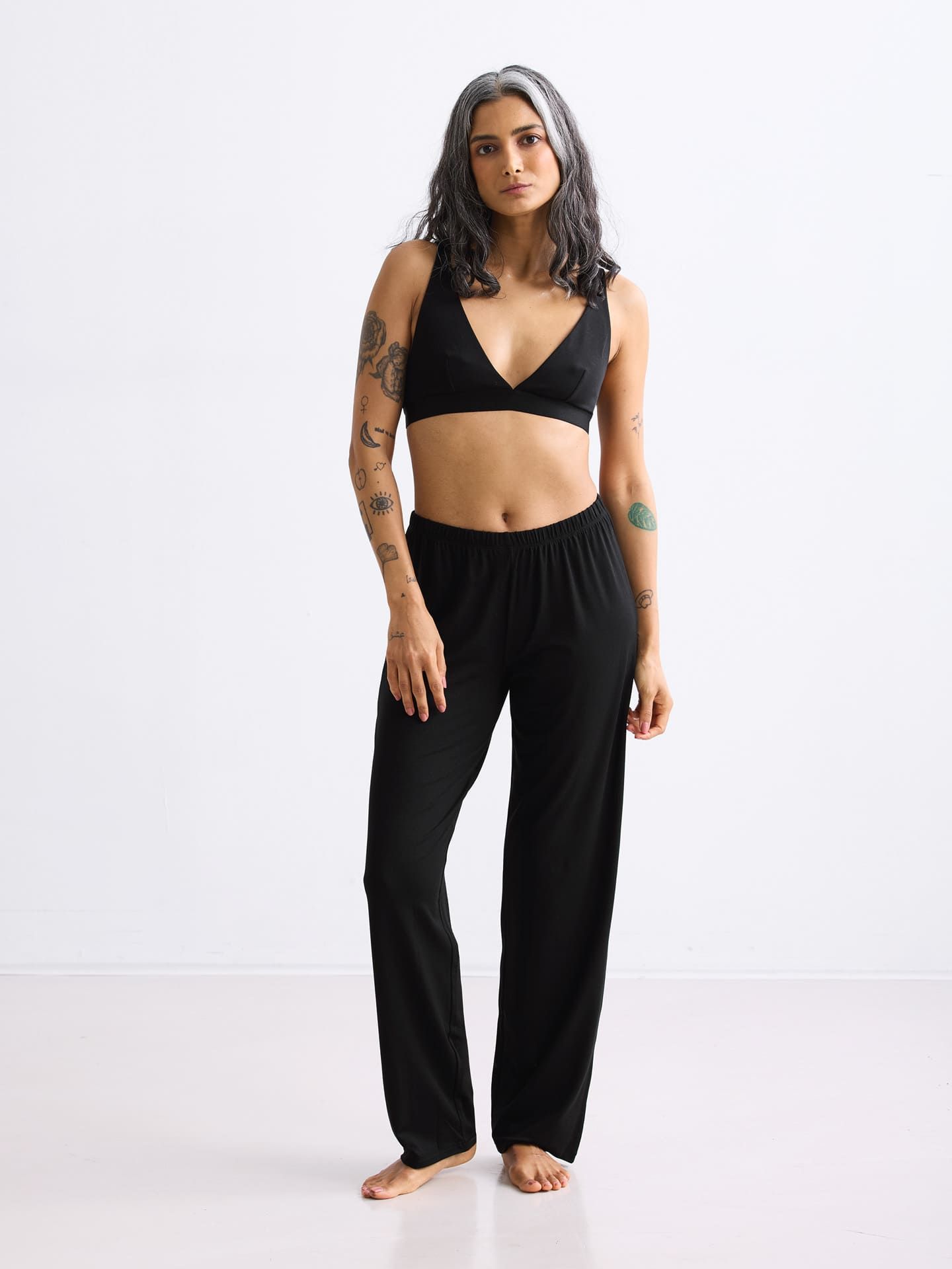 Light Touch lange Schlafhose schwarz 38