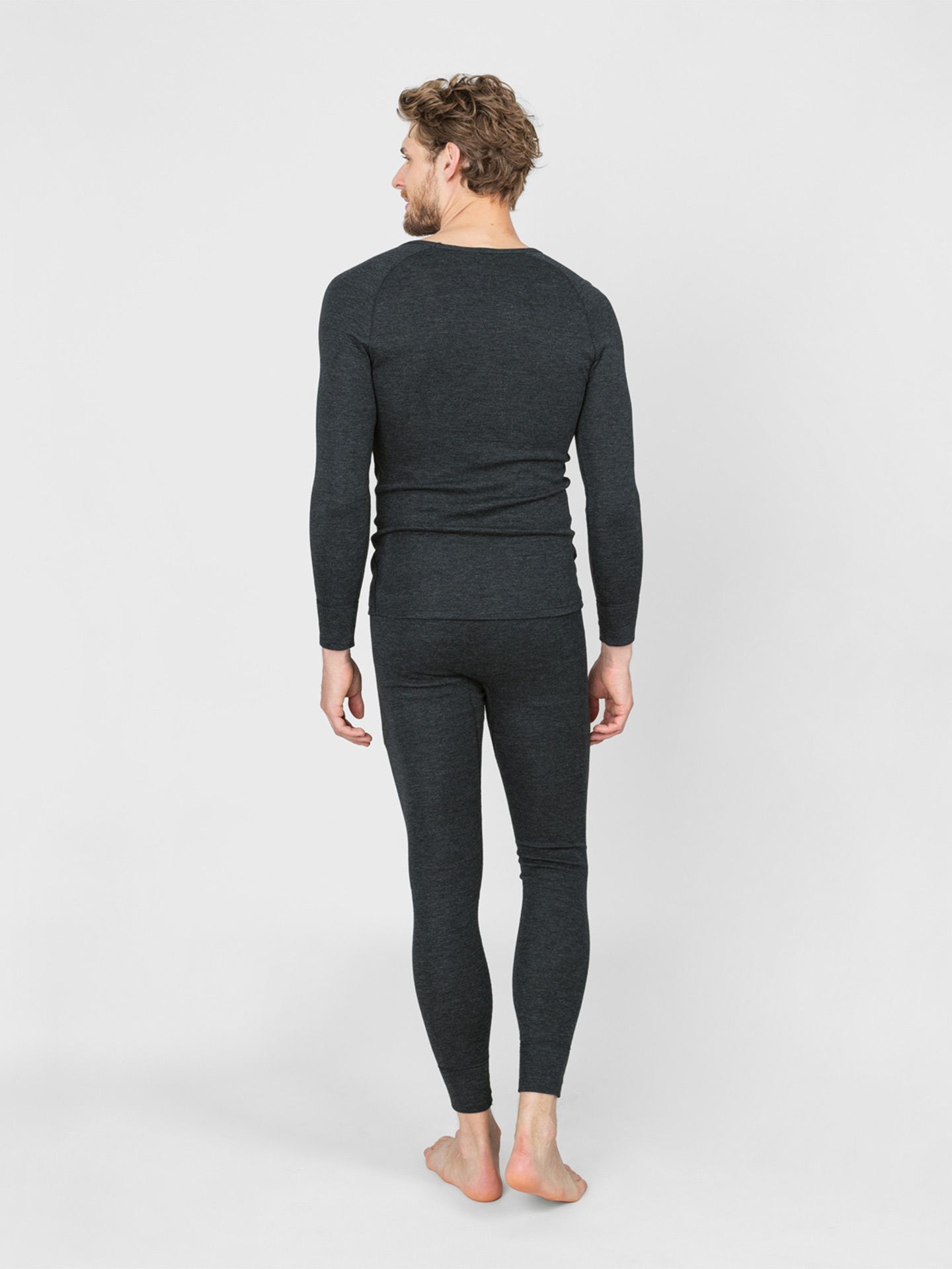 Jakob Thermoshirt Langarm schwarz-melange L