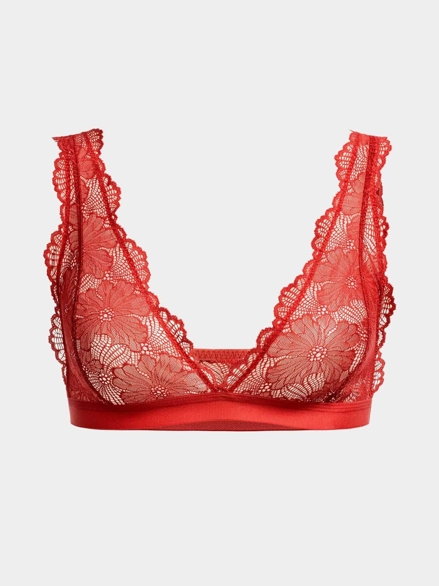 Classy Lace Bralette granatapfel  38