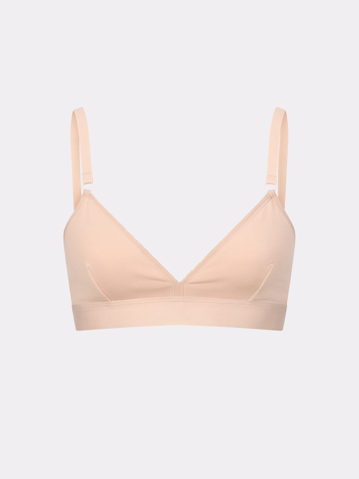 Casual Cotton Triangel Bralette clay L