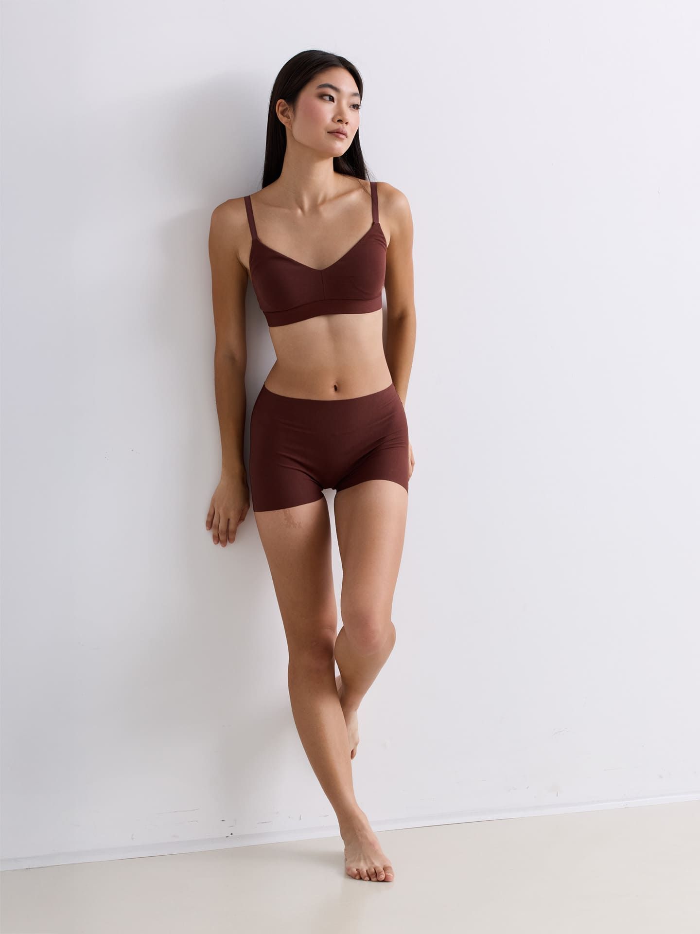 Casual Cotton Bralette with removable Pads umber M