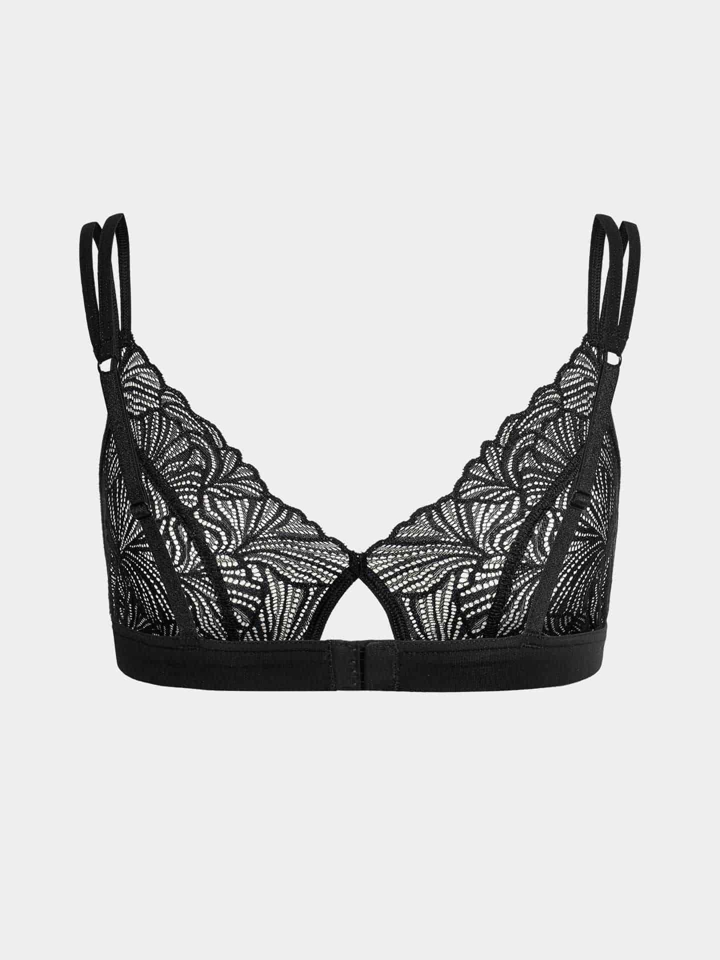 Fluid Lace Cut-Out Bralette schwarz 38