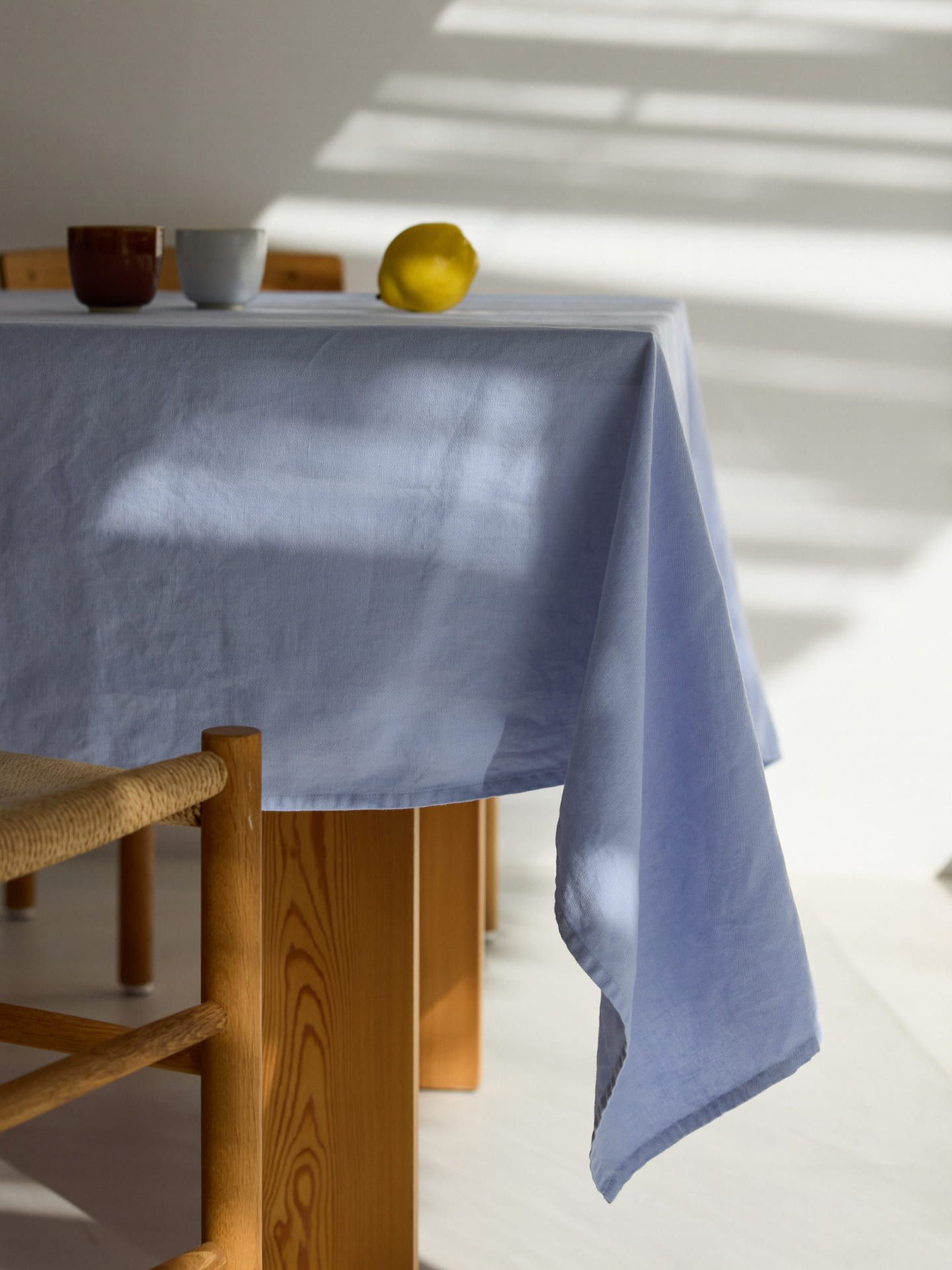 onomao x erlich textil tablecloth soft blue 160x270