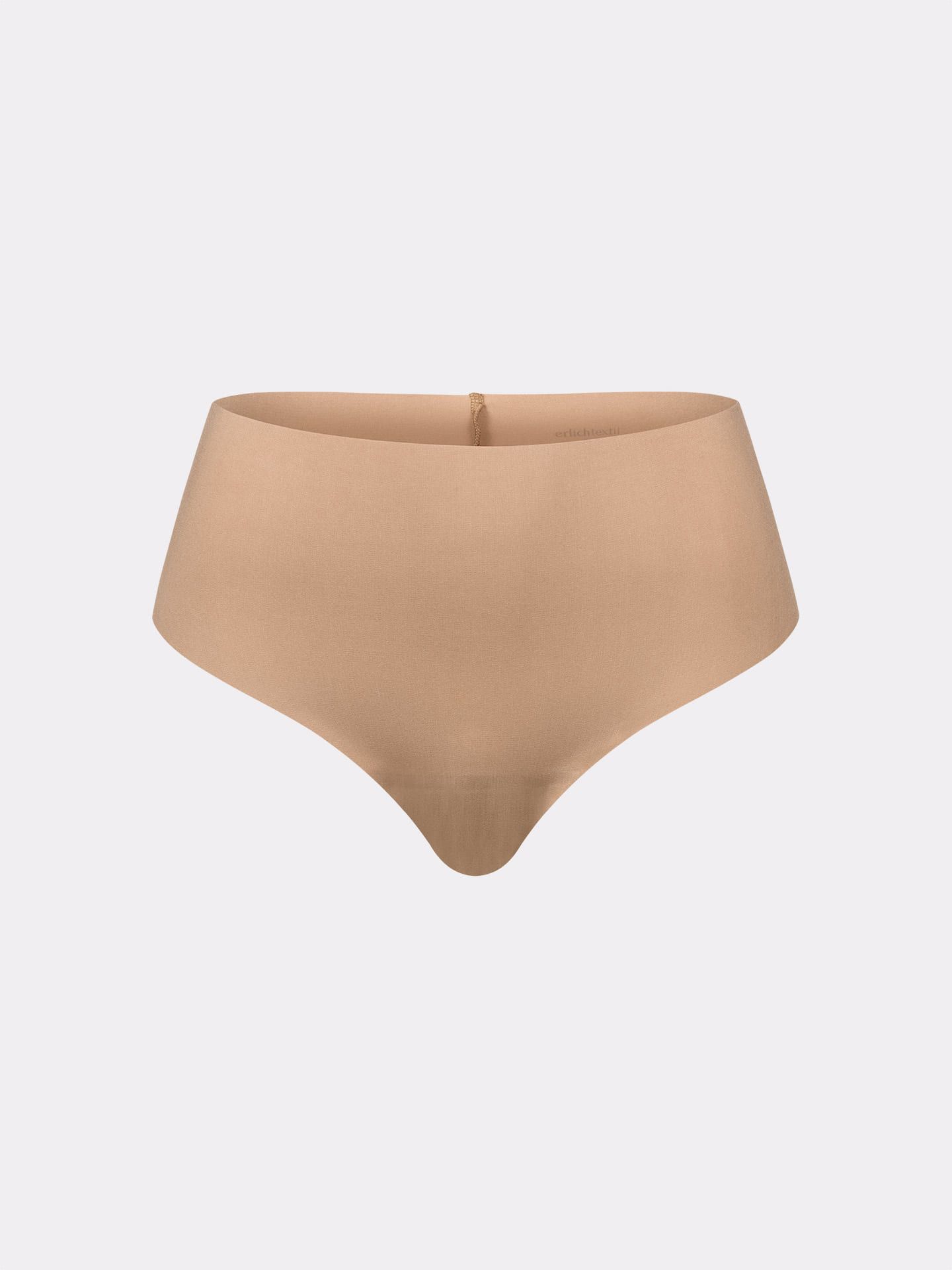 Casual Cotton High Waist Brazil Thong clay M