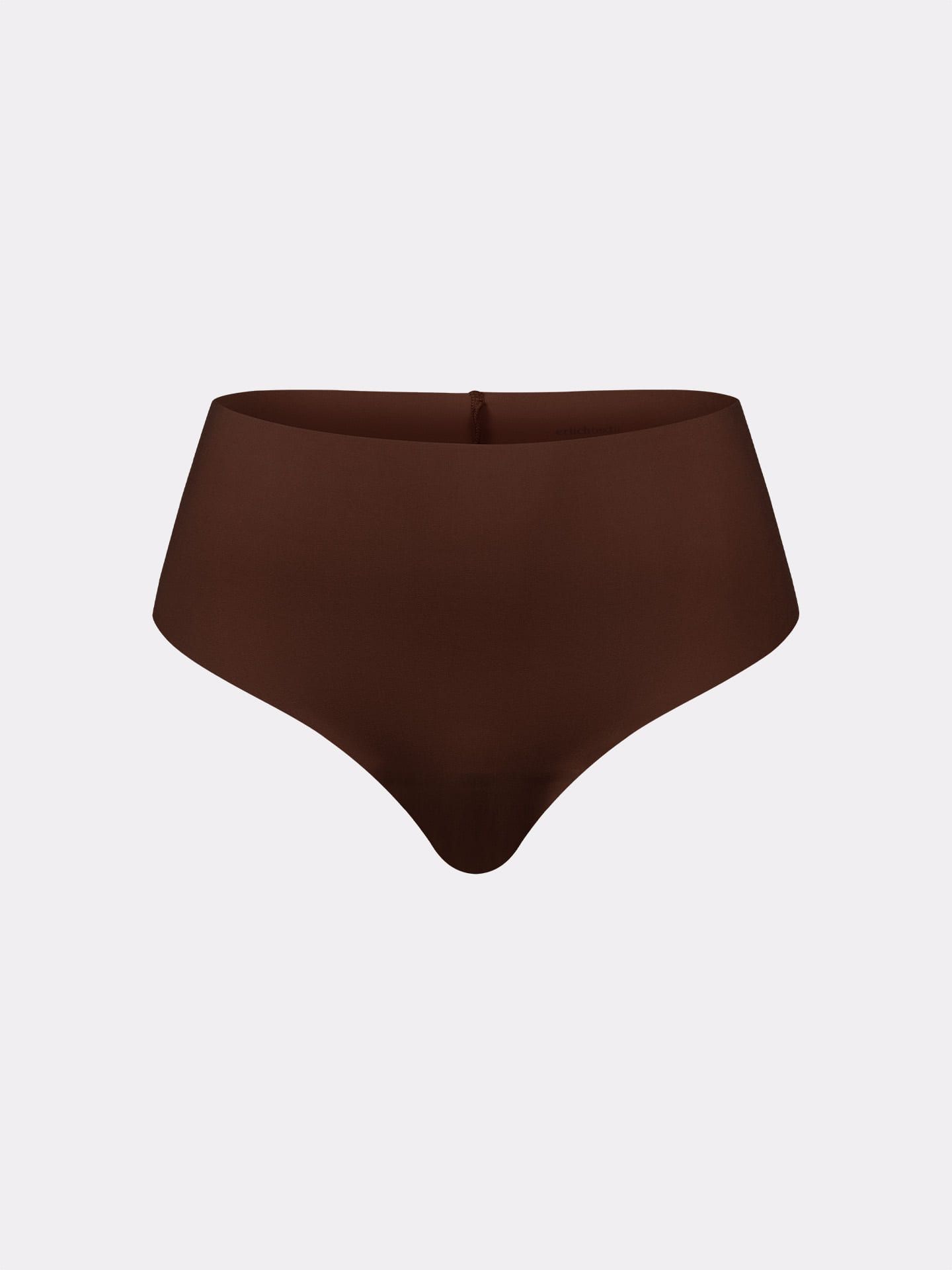 Casual Cotton High Waist Brazil Thong umber M