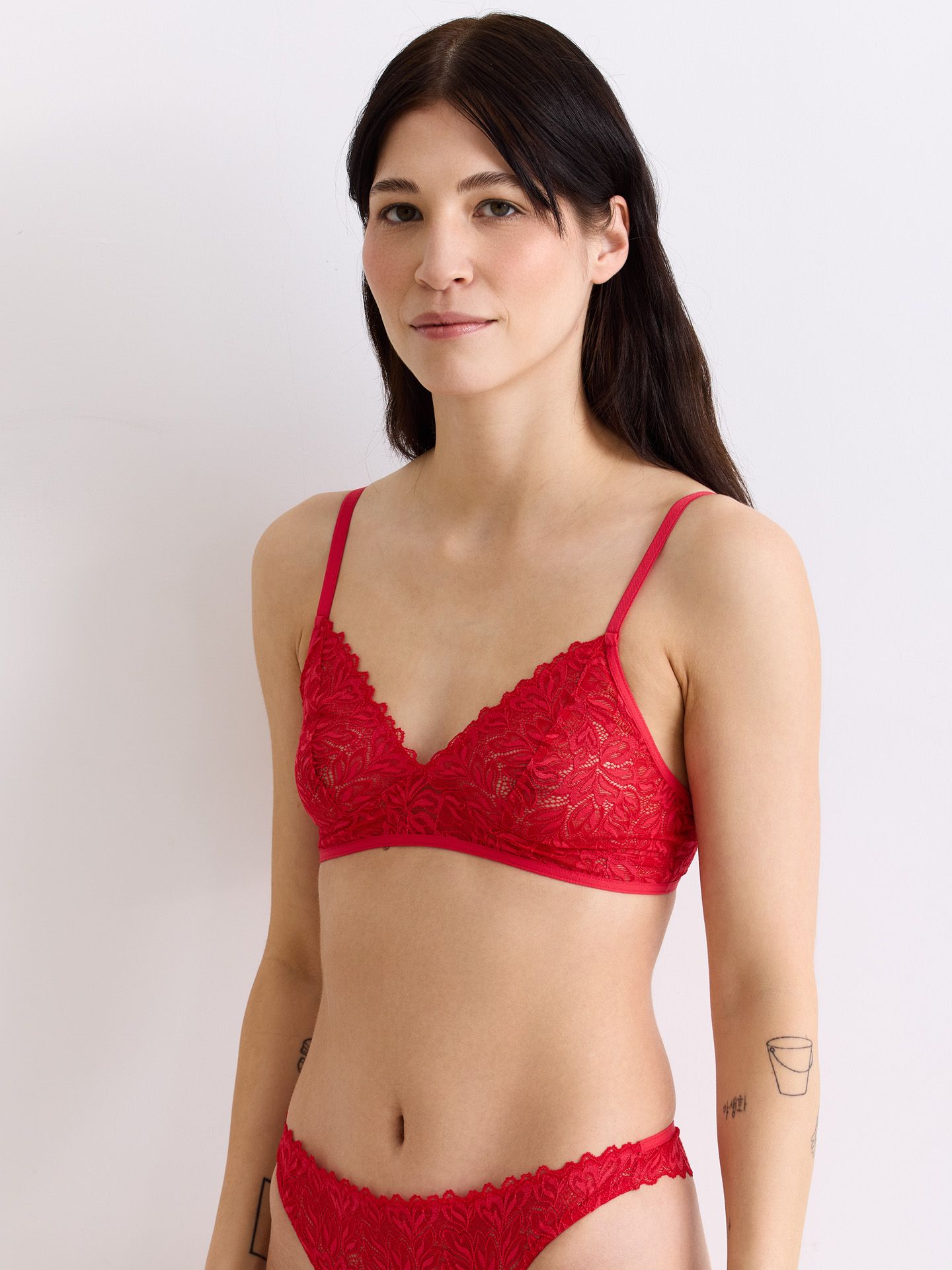 Dreamy Lace Triangle Bra chili red 38