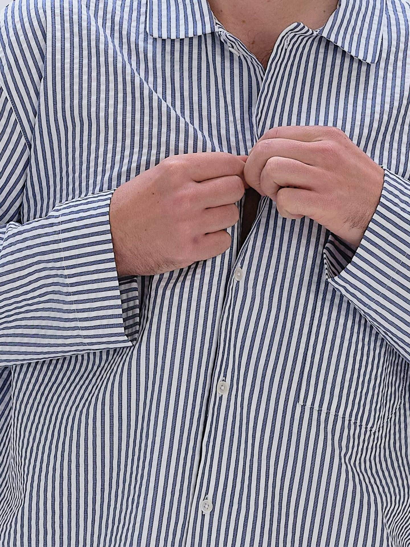 Avonté Pyjama Shorts classic blue stripe Nightwear Size L