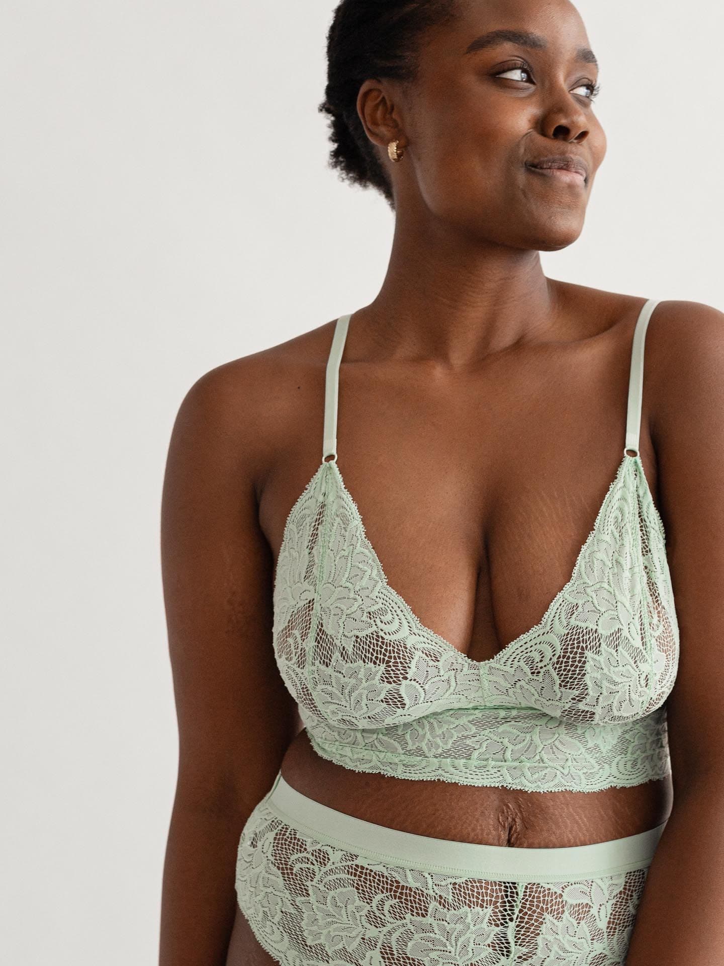 Ophelia Spitzenbralette salbei 46