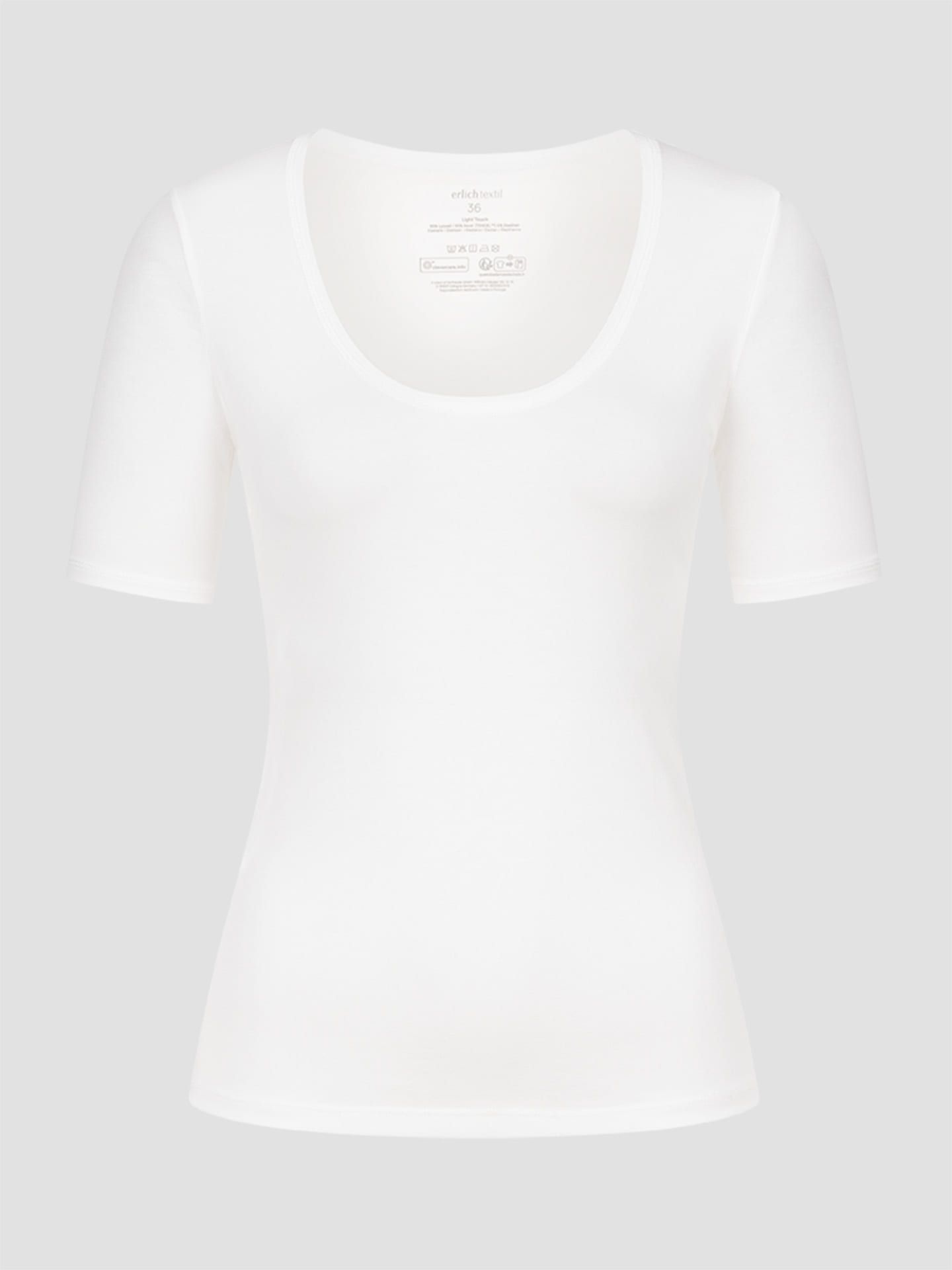 Light Touch tiefausgeschnittenes T-Shirt ecru 40