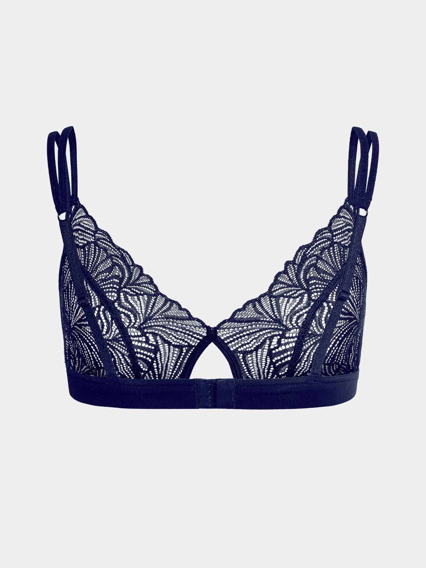 Fluid Lace Cut-Out Bralette mitternachtblau 40