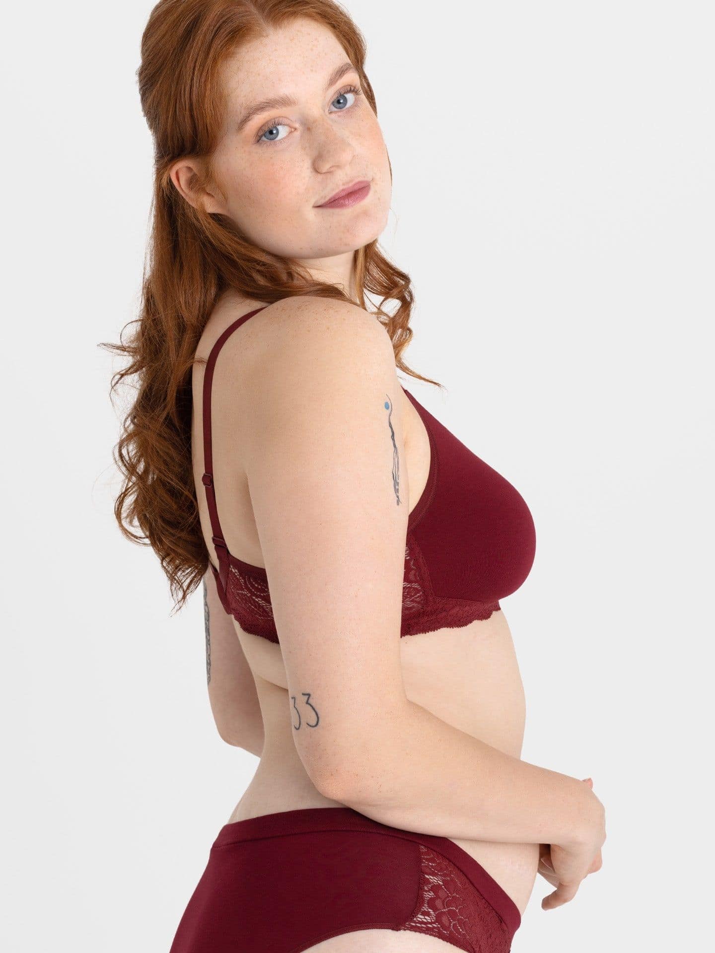 Elisabeth BH gemouldet weinrot 75B