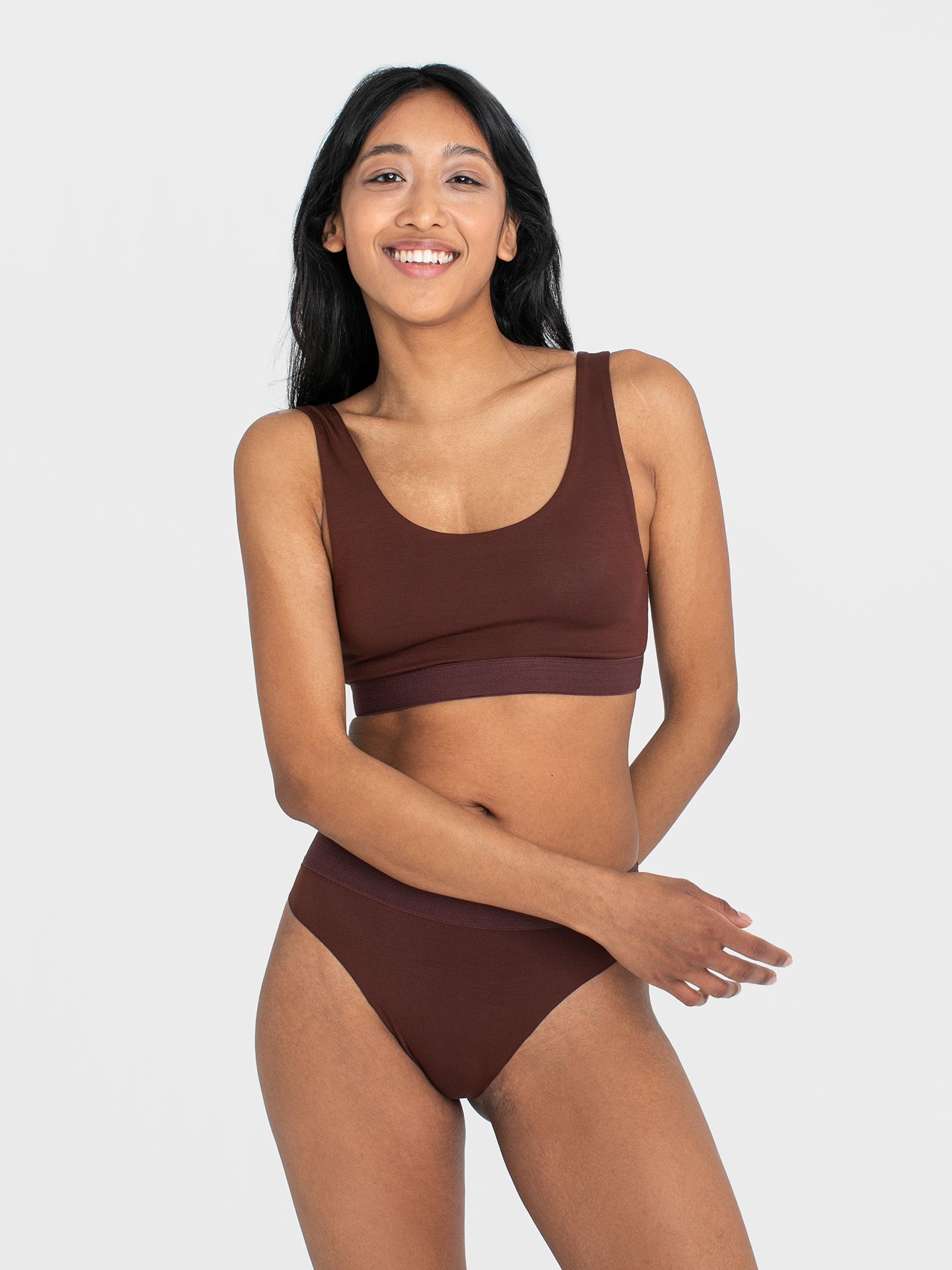 Smooth Seam Bustier umbra L