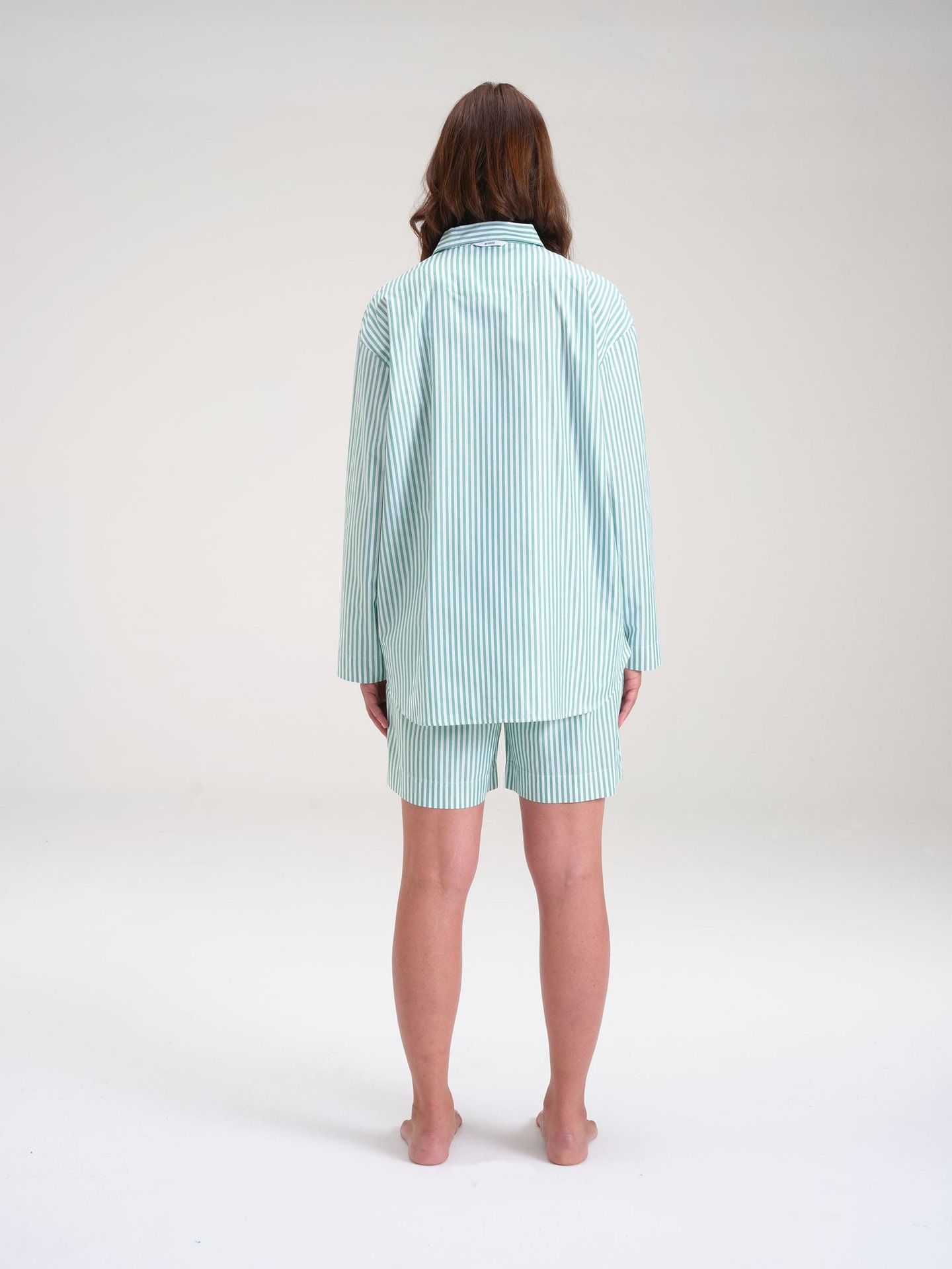 Avonté Pyjama Shorts gratitude green stripe Nightwear Size L