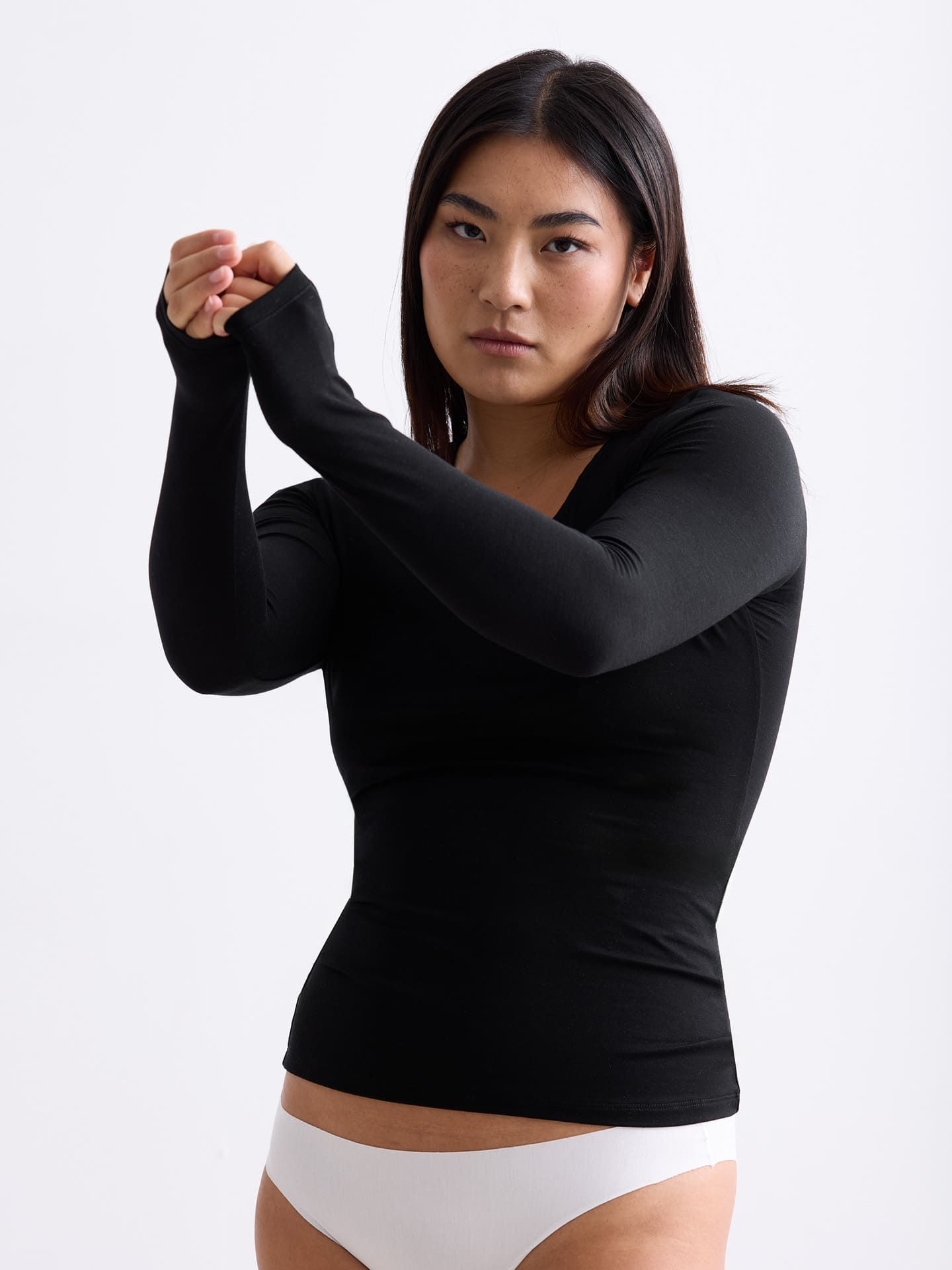 Light Touch Ballet Neck Longsleevet black 38