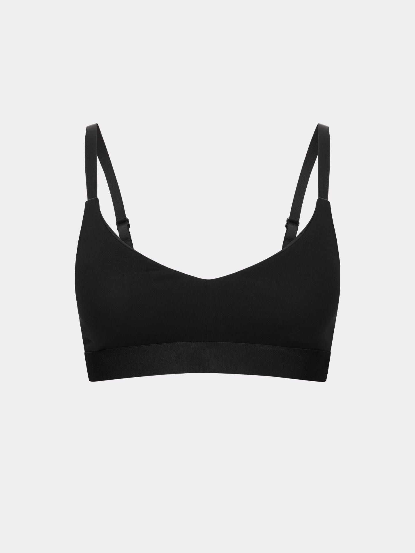 Casual Cotton Bralette with removable Pads black L