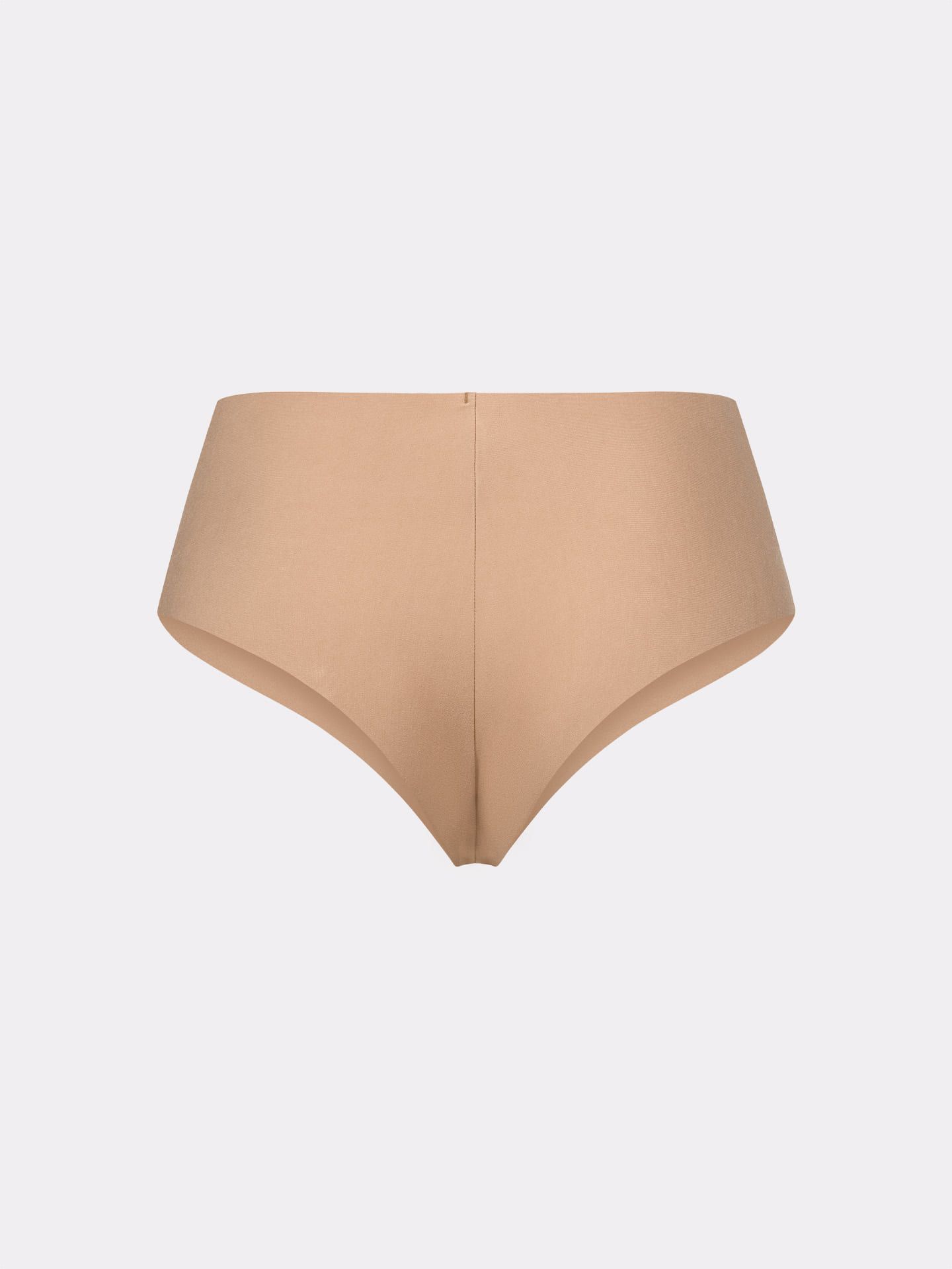 Casual Cotton High Waist Brazil Thong clay M