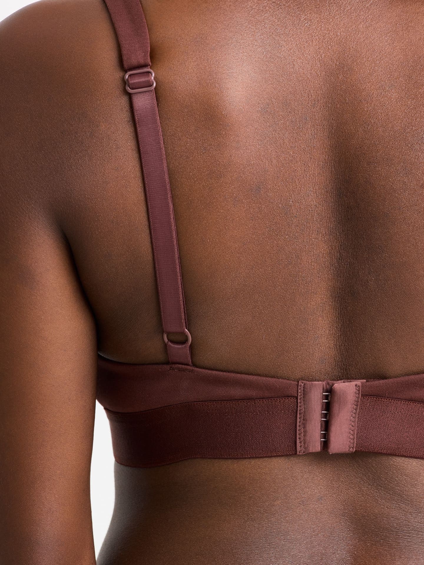 Casual Cotton Plunge Bra umber L