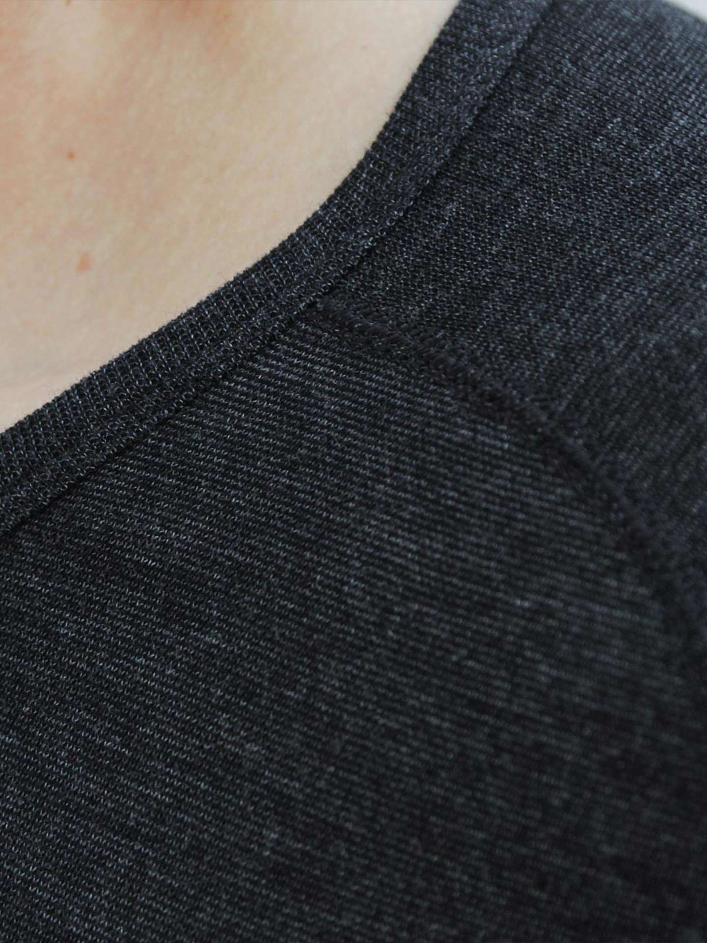 Jakob Thermoshirt Langarm schwarz-melange L